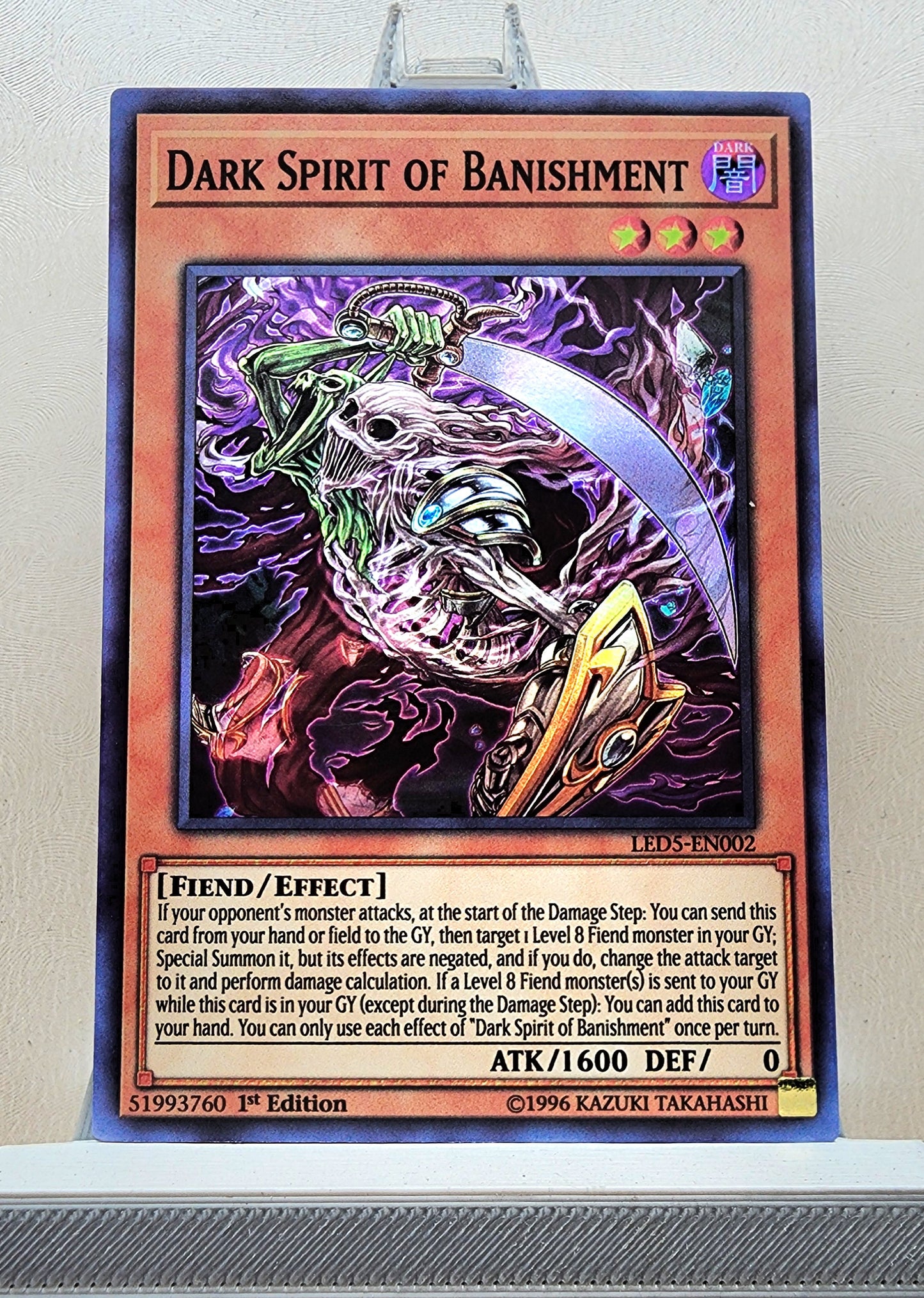 Yugioh! 1x Dark Spirit of Banishment (LED5 - Super Rare) 1st Edition