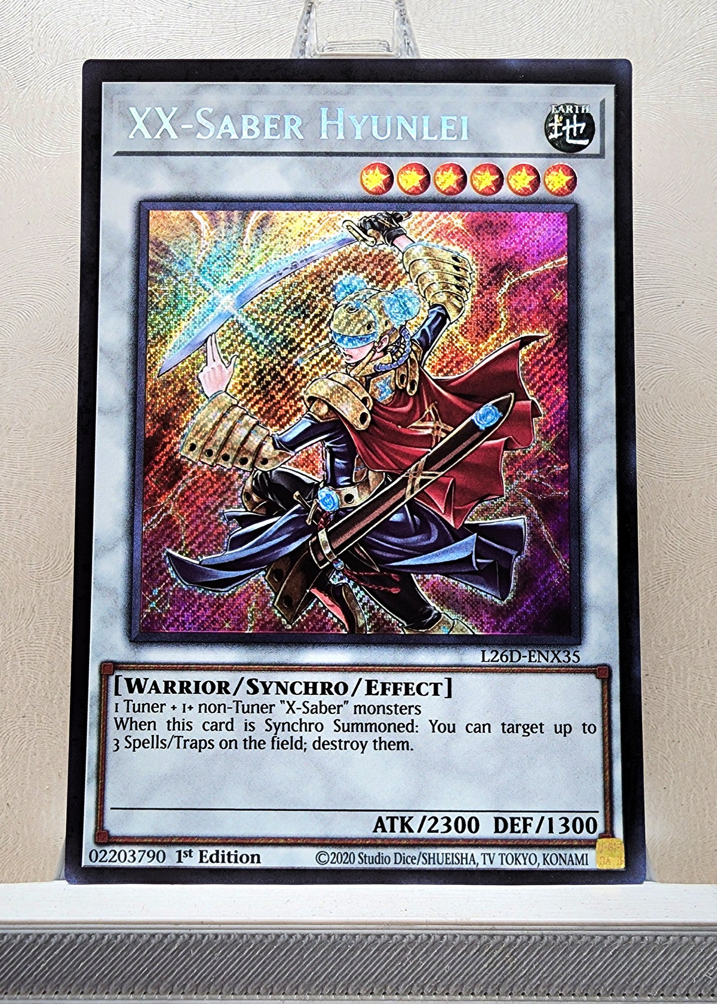 Yugioh! 1x XX-Saber Hyunlei (L26D - Secret Rare) 1st Edition