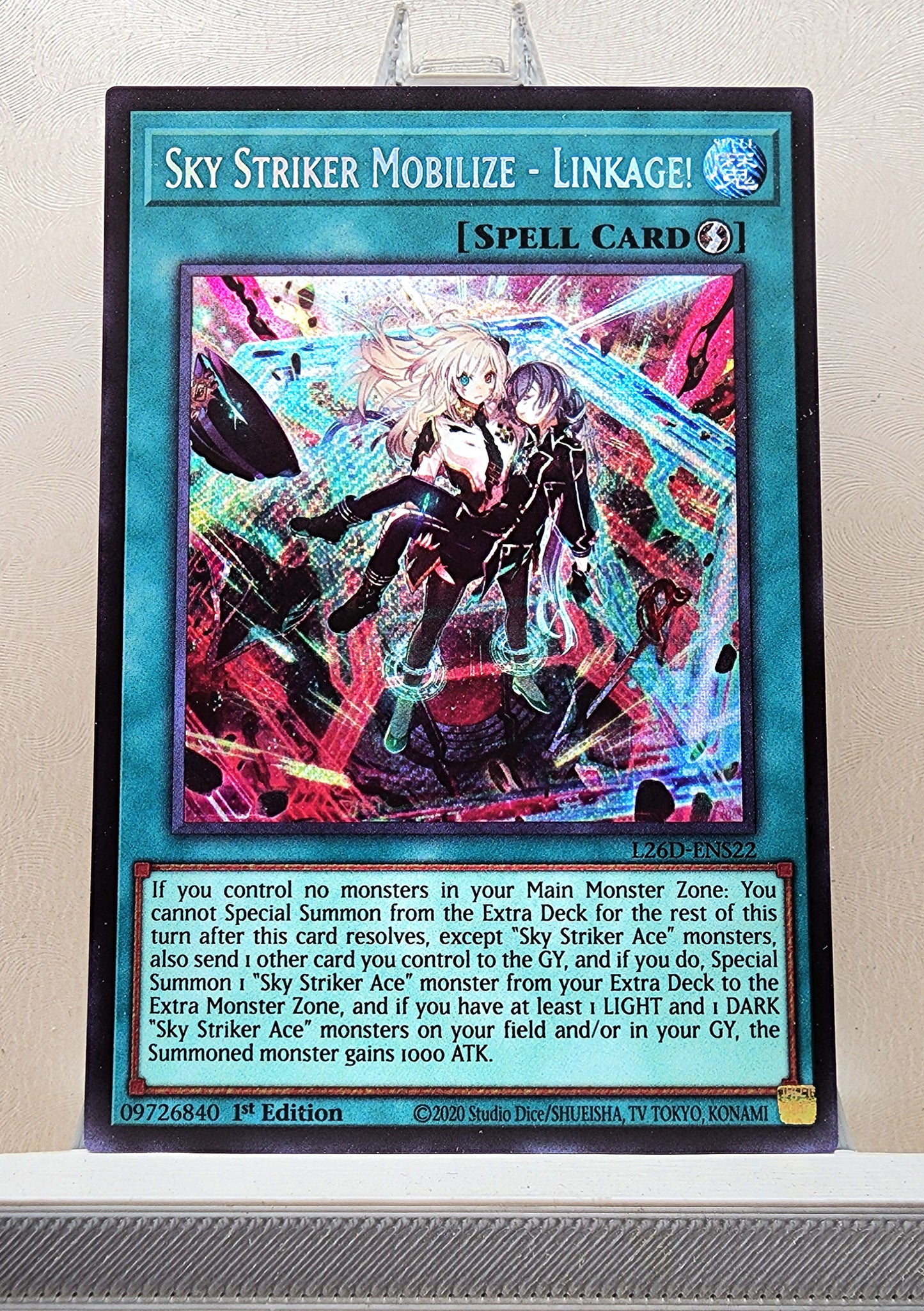 Yugioh! 1x Sky Striker Mobilize - Linkage (L26D - Secret Rare) 1st Edition