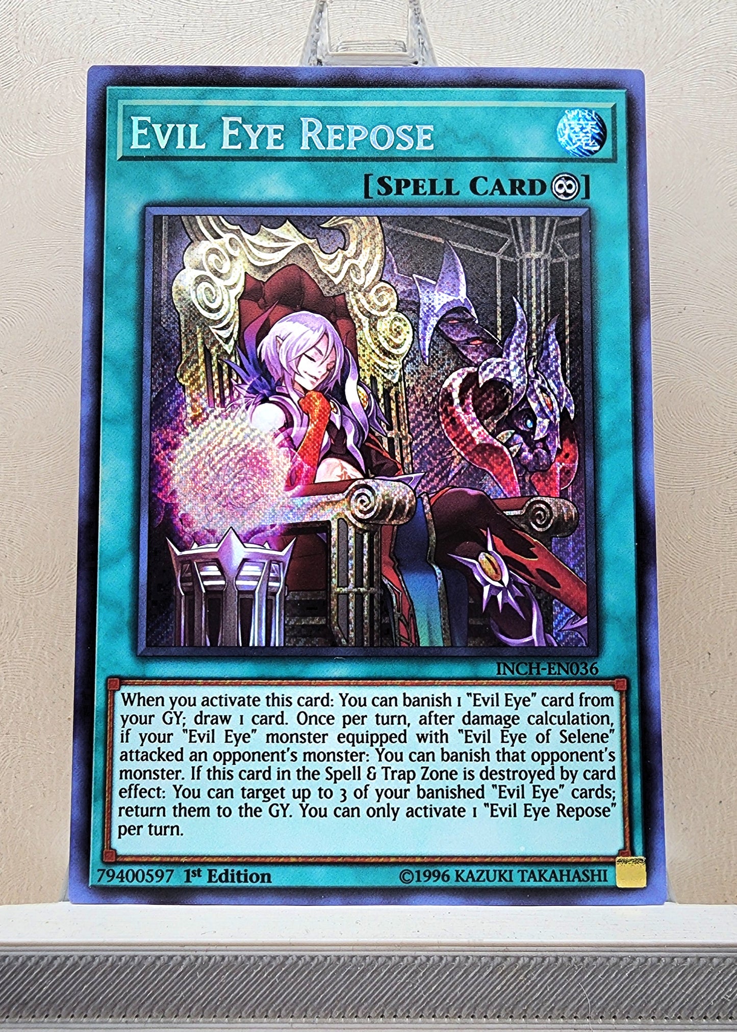 Yugioh! 1x Evil Eye Repose (INCH - Secret Rare) 1st Edition