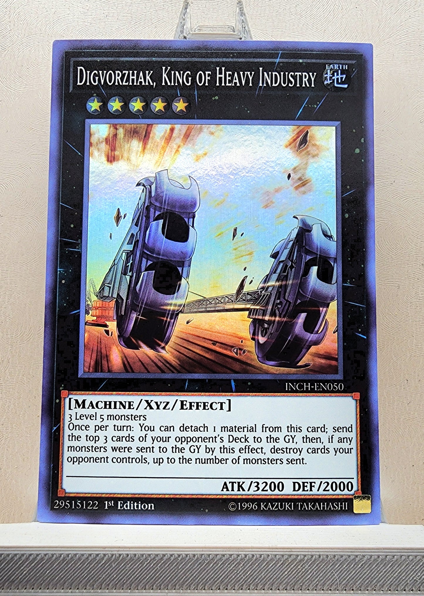 Yugioh! 1x Digvorzhak, King of Heavy Industry (INCH - Super Rare) 1st Edition