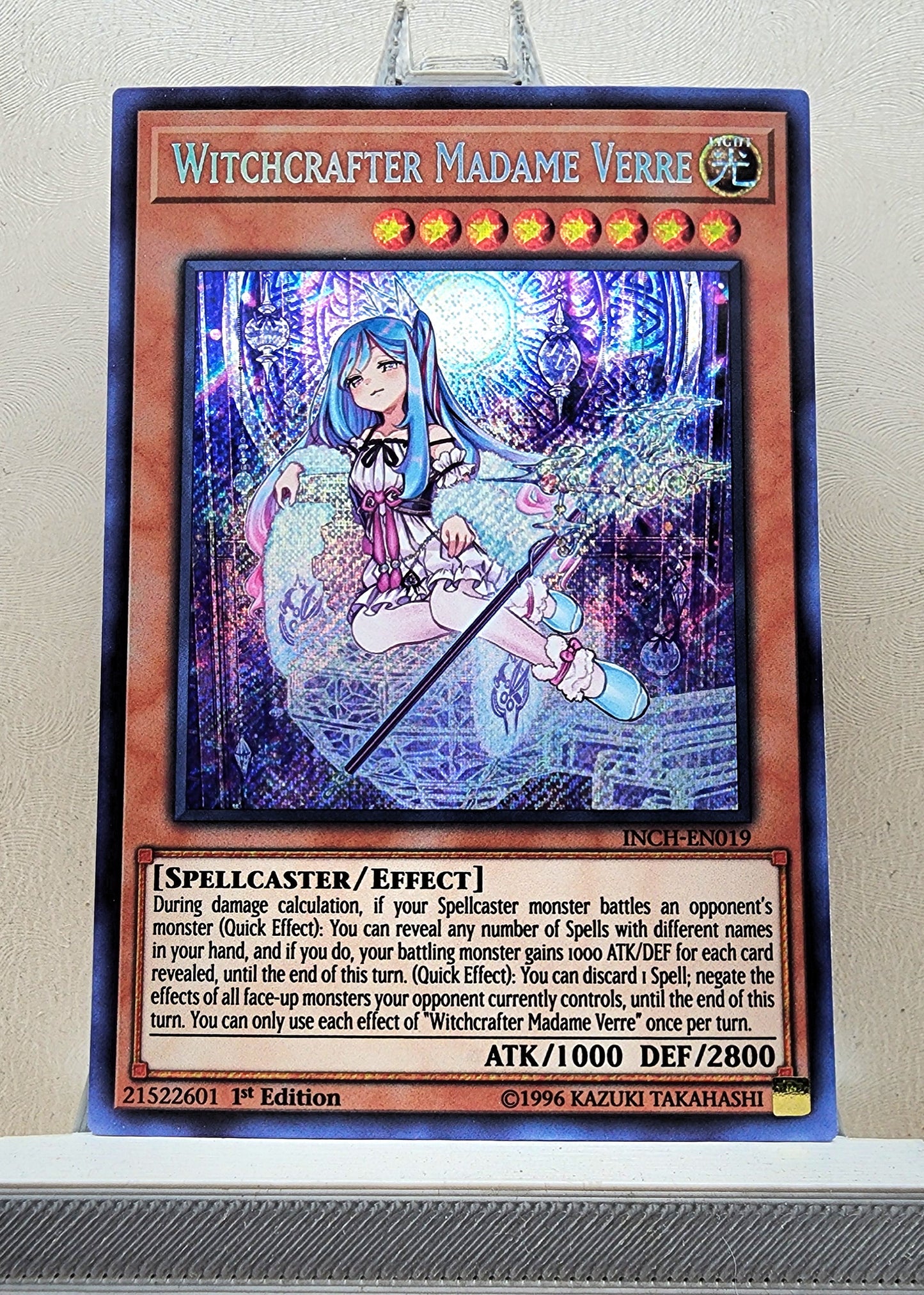 Yugioh! 1x Witchcrafter Madame Verre (INCH - Secret Rare) 1st Edition