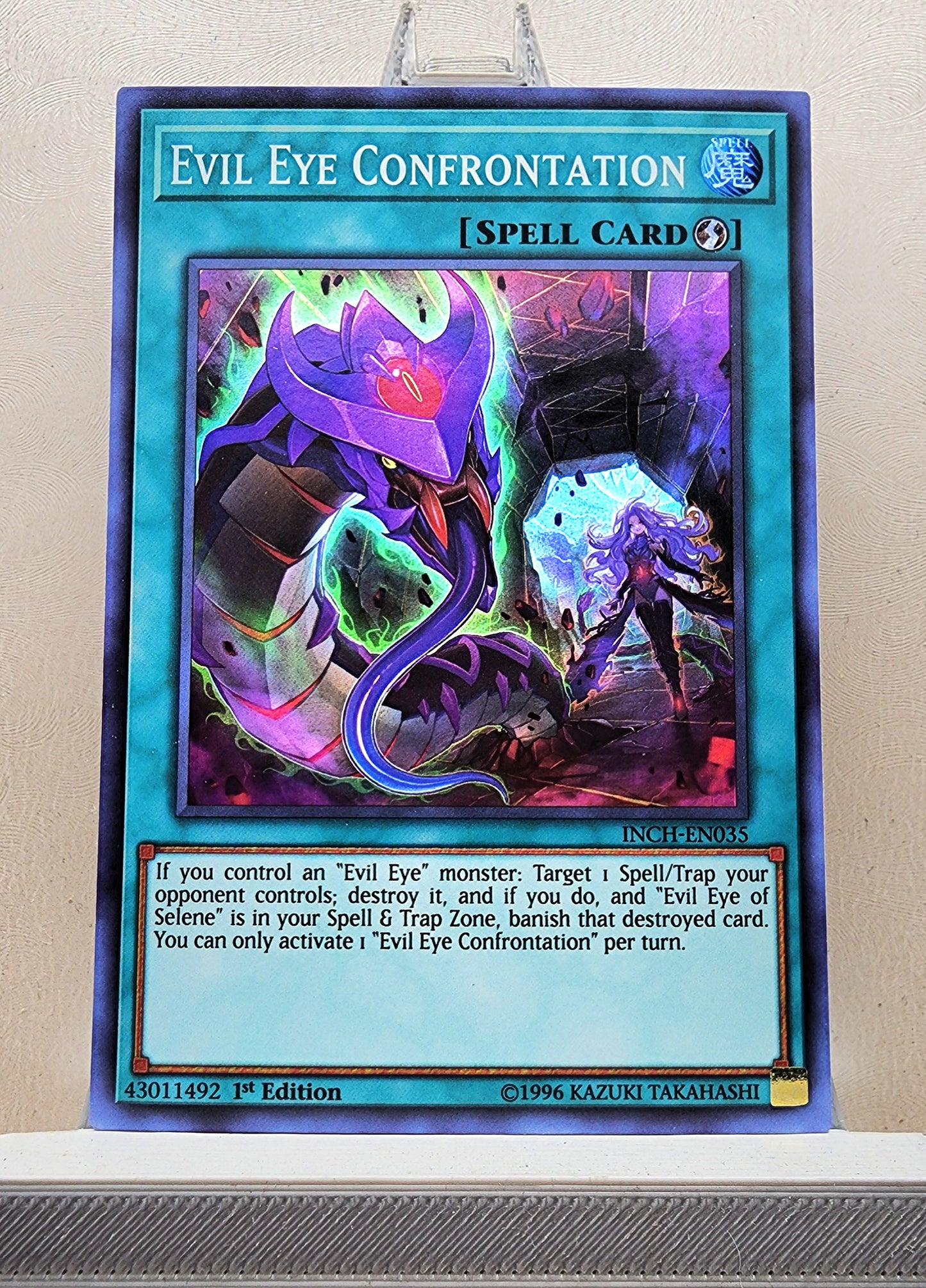 Yugioh! 1x Evil Eye Confrontation (INCH - Super Rare) 1st Edition