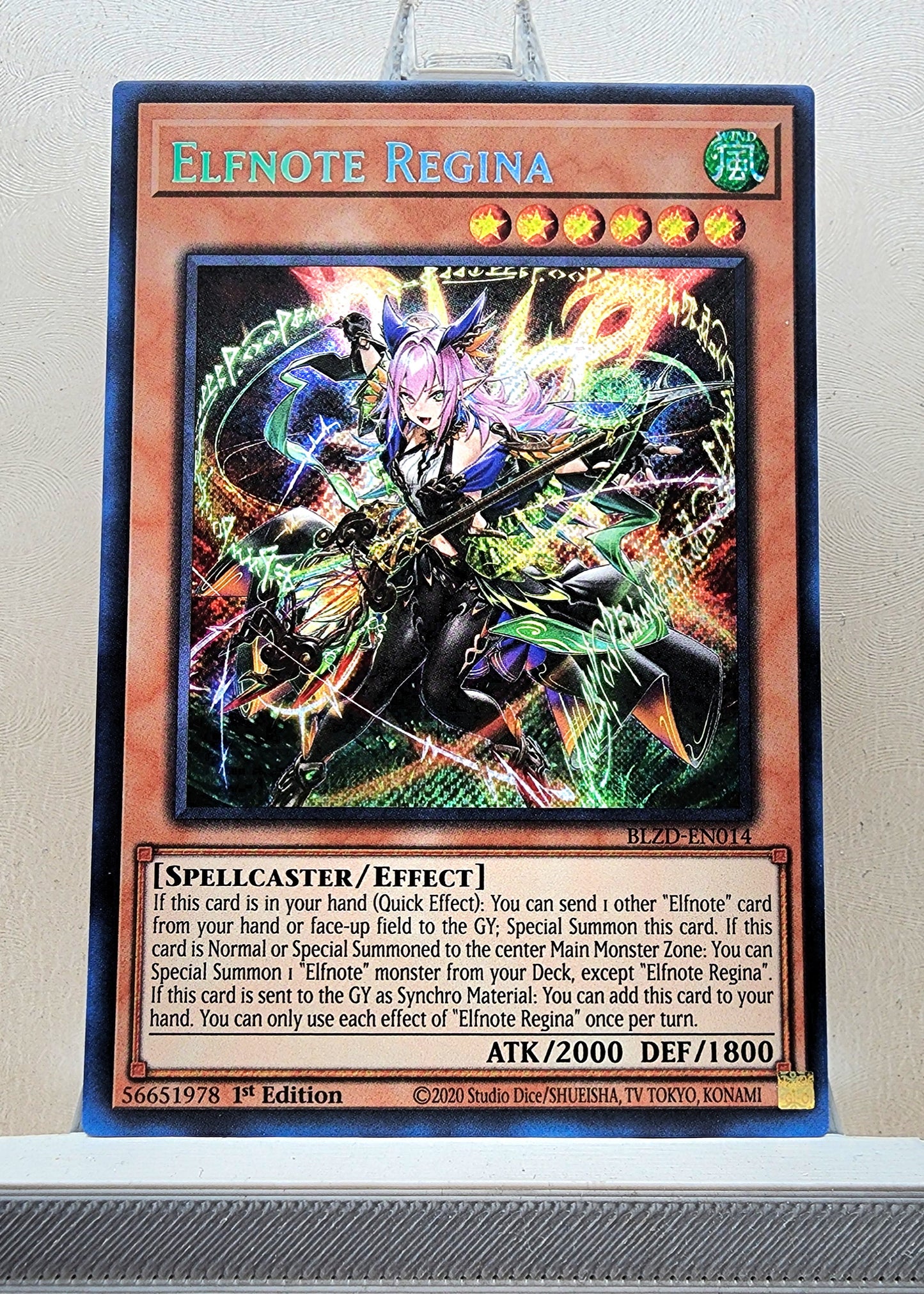Yugioh! 1x Elfnote Regina (BLZD - Secret Rare) 1st Edition