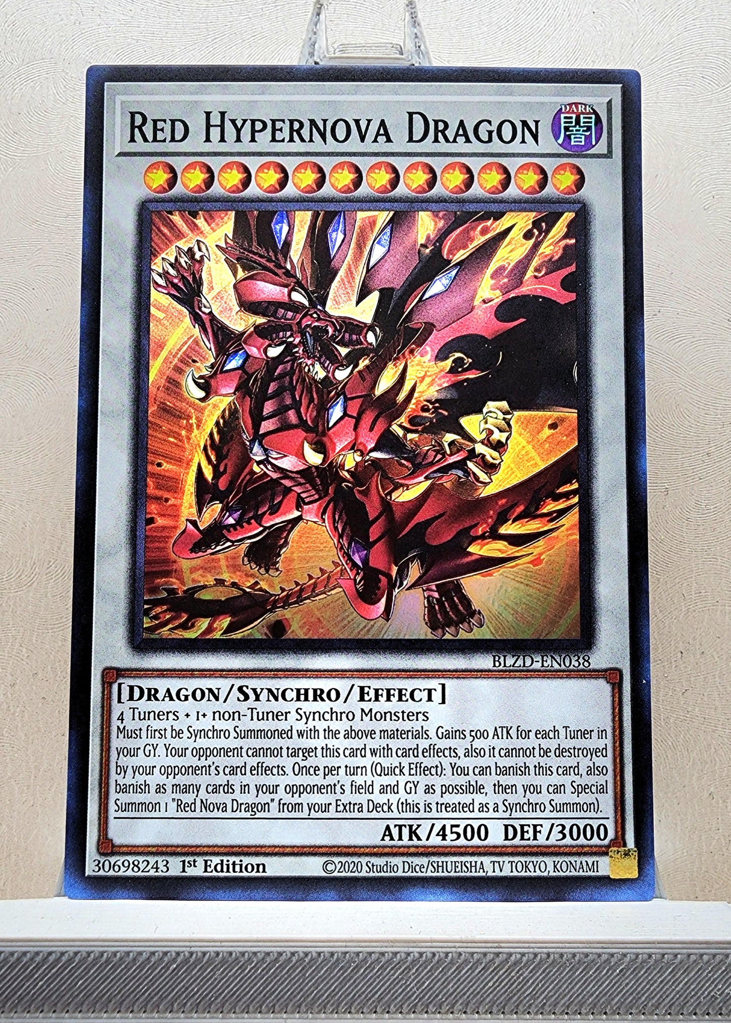 Yugioh! 1x Red Hypernova Dragon (BLZD - Super Rare) 1st Edition