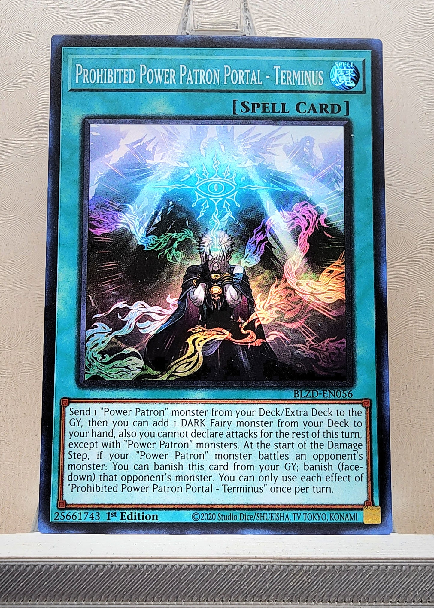 Yugioh! 1x Prohibited Power Patron Portal - Terminus (BLZD - Super Rare) 1st Edition