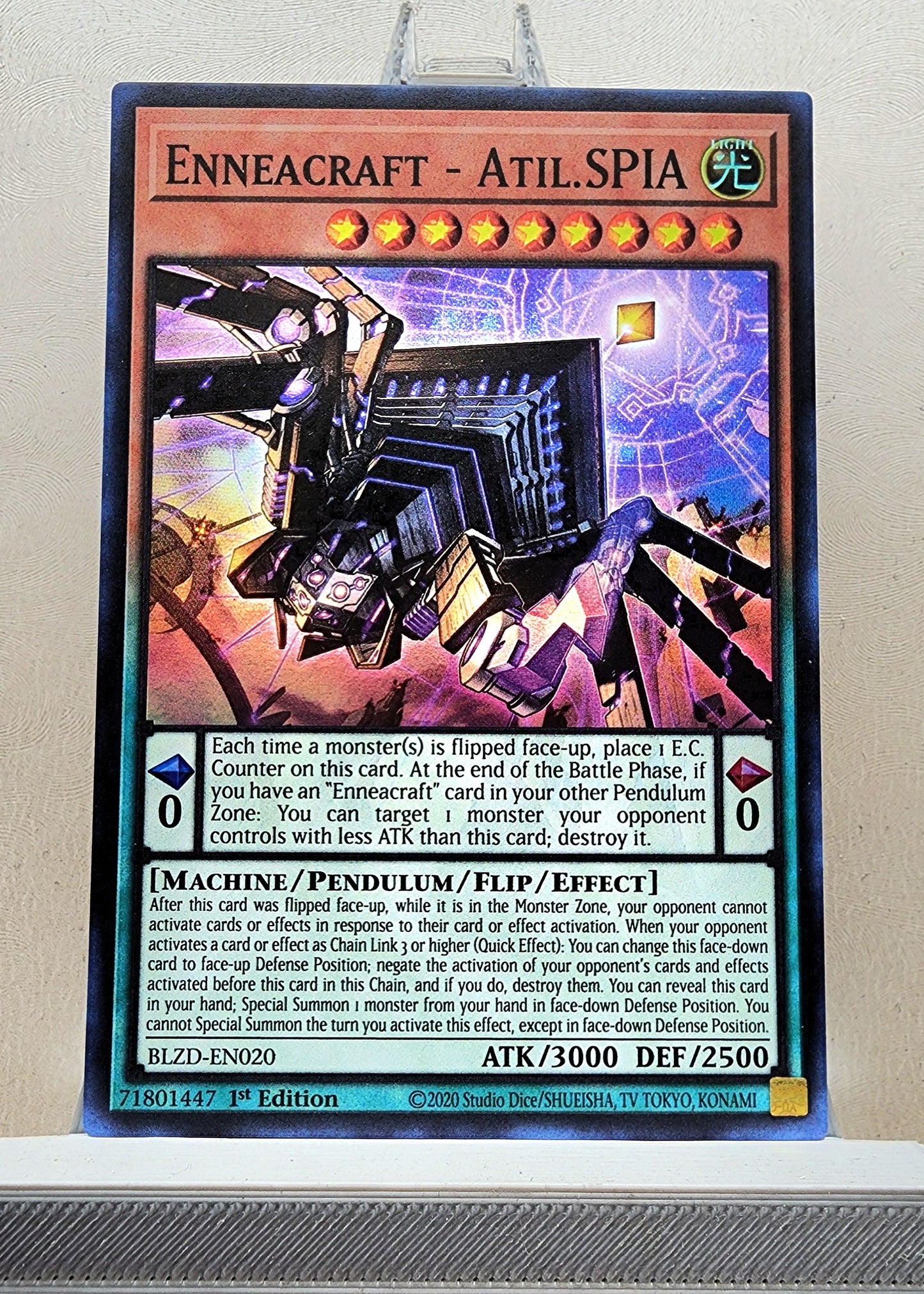 Yugioh! 1x Enneacraft - Atil.SPIA (BLZD - Super Rare) 1st Edition