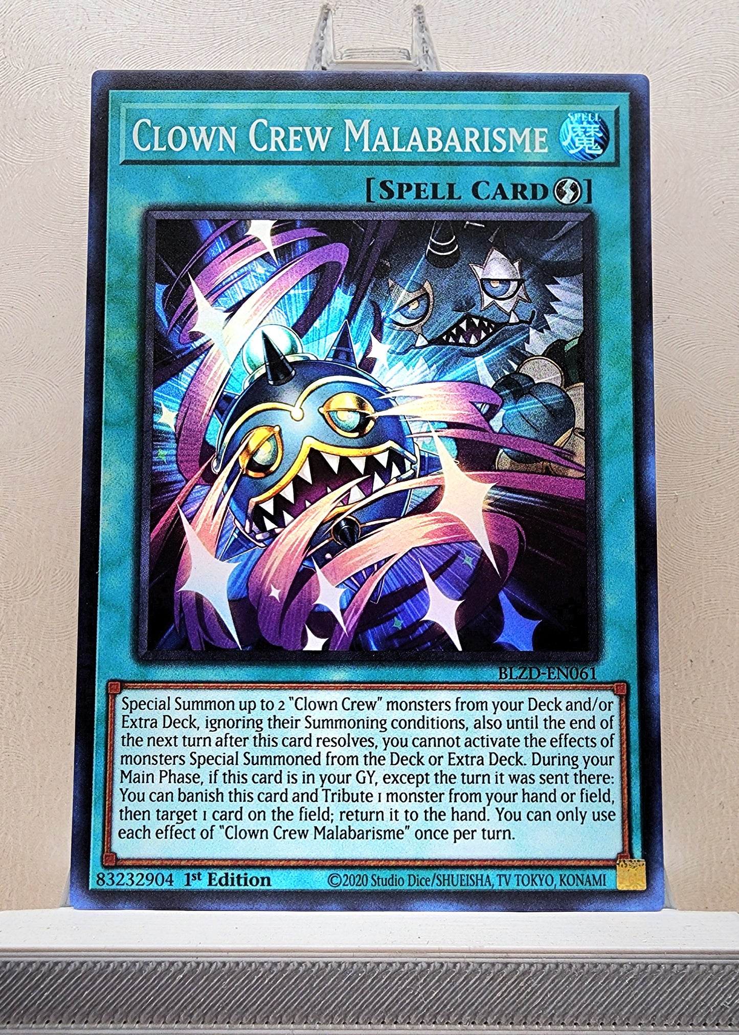Yugioh! 1x Clown Crew Malabarisme (BLZD - Super Rare) 1st Edition