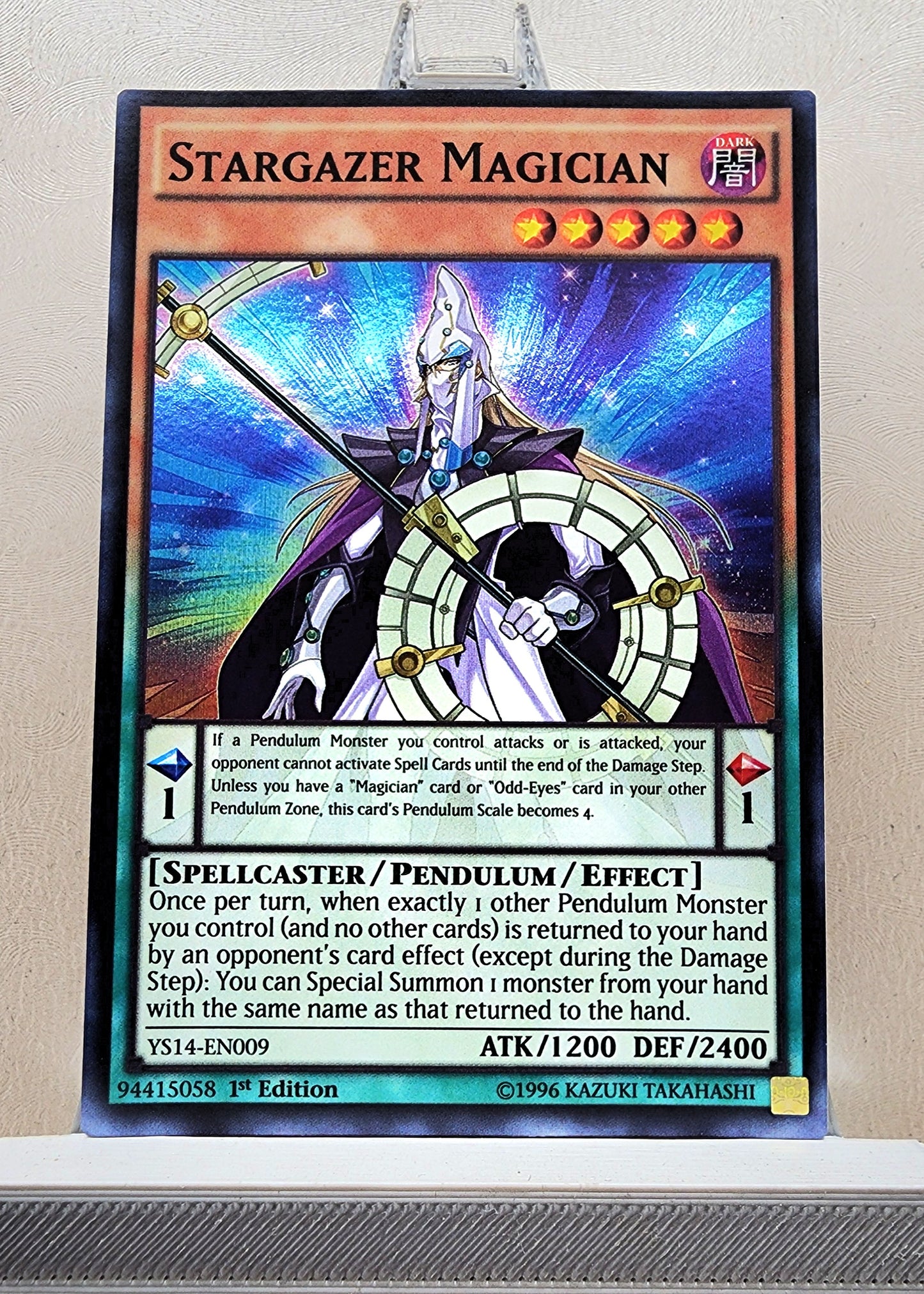 Yugioh! 1x Stargazer Magician (YS14 - Super Rare) 1st Edition