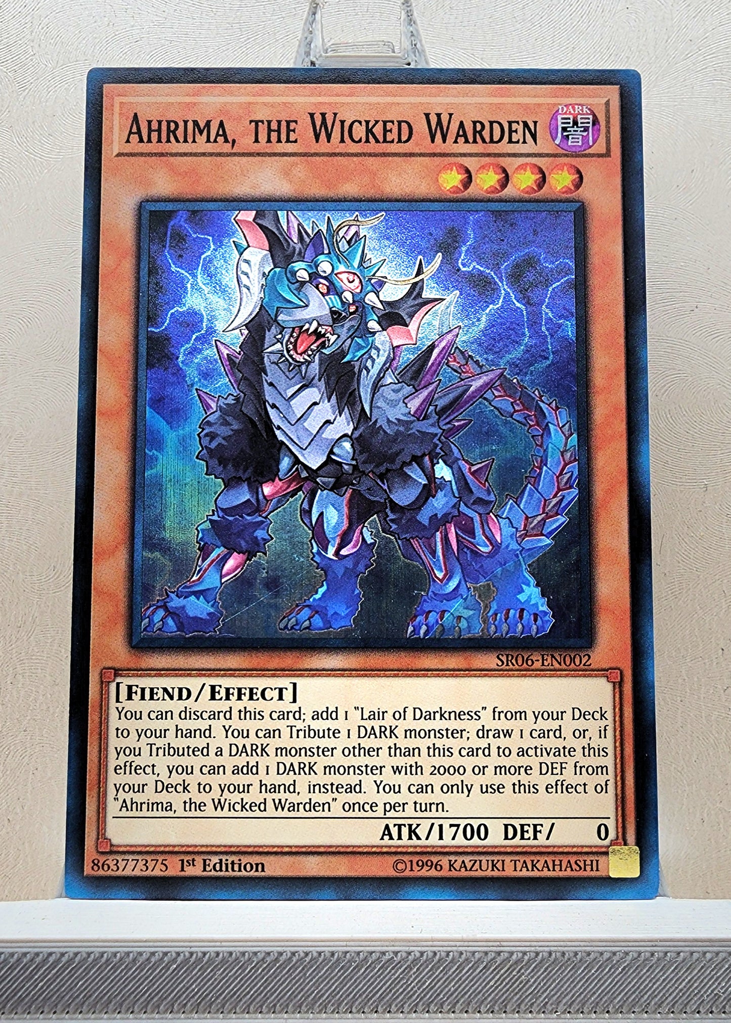 Yugioh! 1x Ahrima, the Wicked Warden (SR06 - Super Rare) 1st Edition