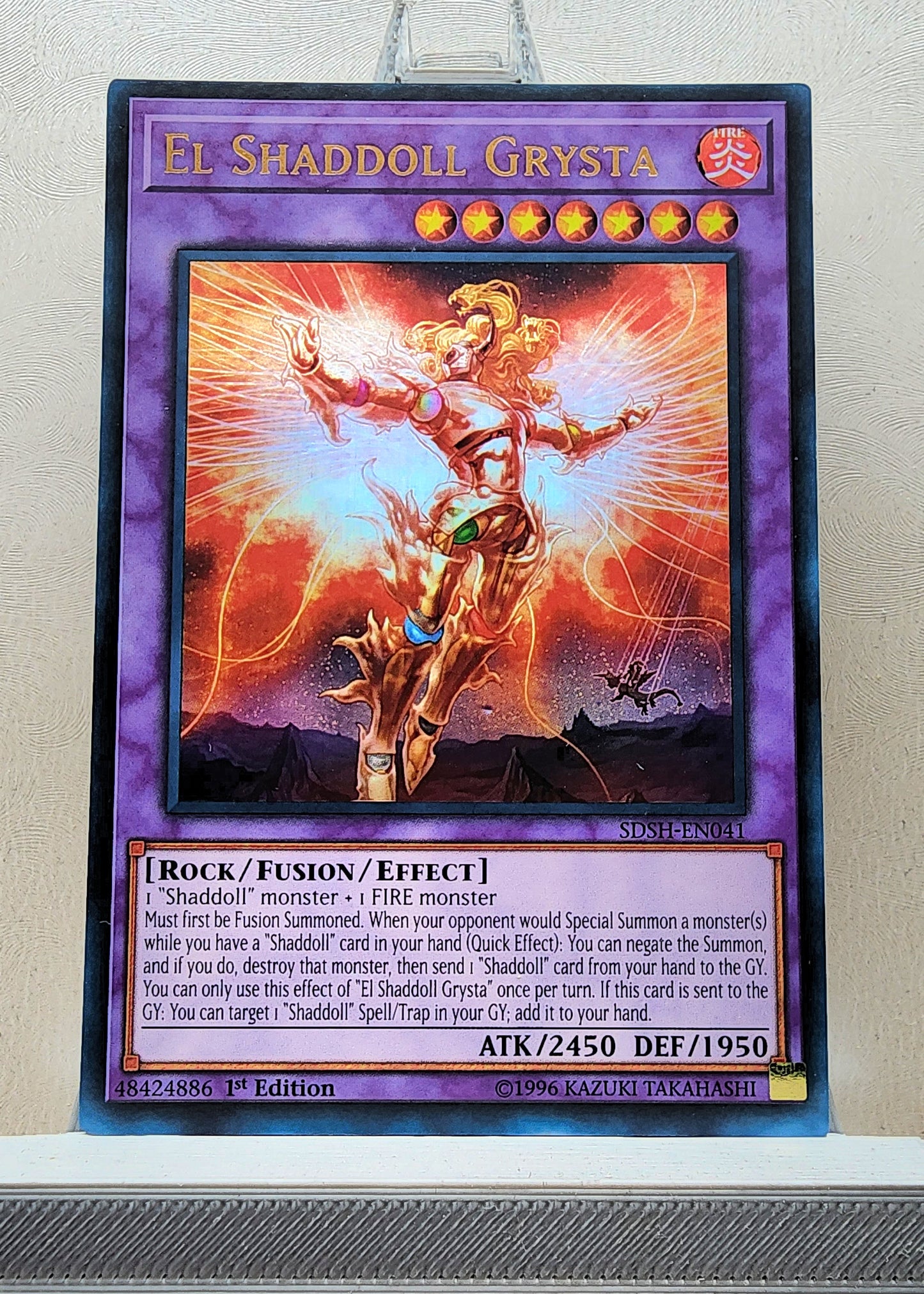 Yugioh! 1x El Shaddoll Grysta (SDSH - Ultra Rare) 1st Edition
