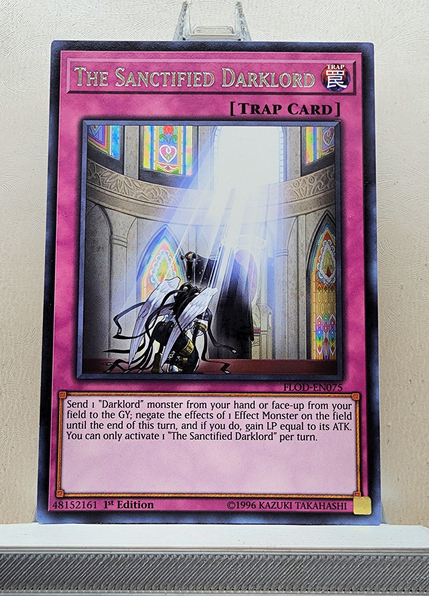 Yugioh! 1x The Sanctified Darklord (FLOD - Rare) 1st/Unli Edition