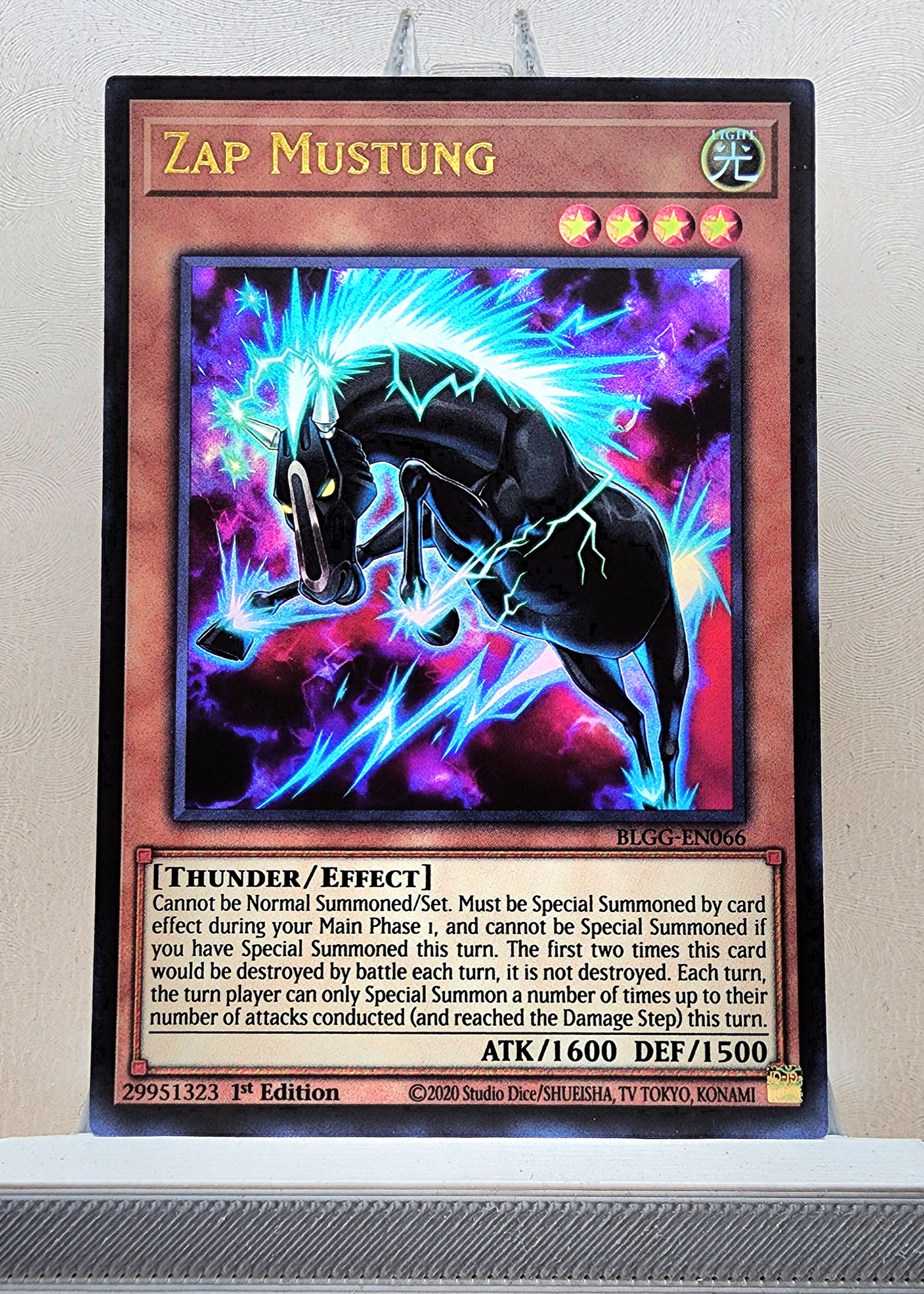 Yugioh! 1x Zap Mustung (BLGG - Ultra Rare) 1st Edition