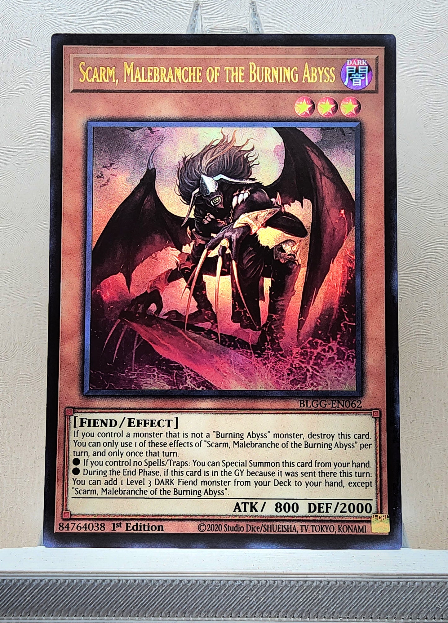 Yugioh! 1x Scarm, Malebranche of the Burning Abyss (BLGG - Ultra Rare) 1st Edition