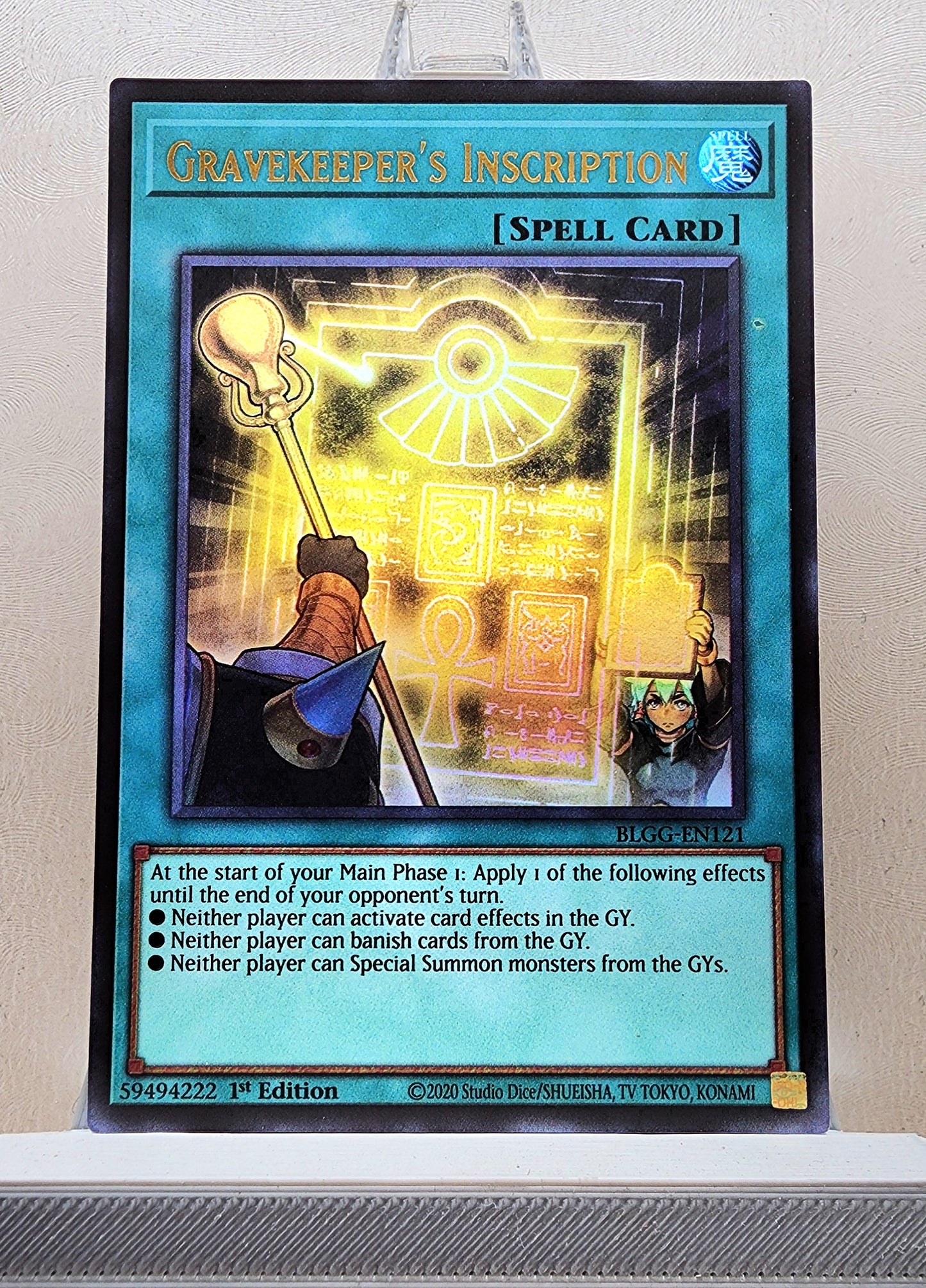 Yugioh! 1x Gravekeeper's Inscription (BLGG - Ultra Rare) 1st Edition