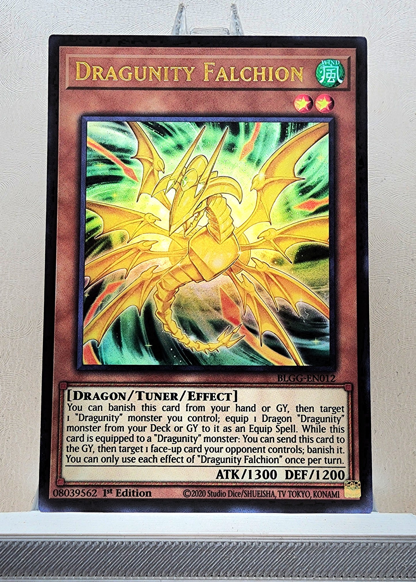 Yugioh! 1x Dragunity Falchion (BLGG - Ultra Rare) 1st Edition
