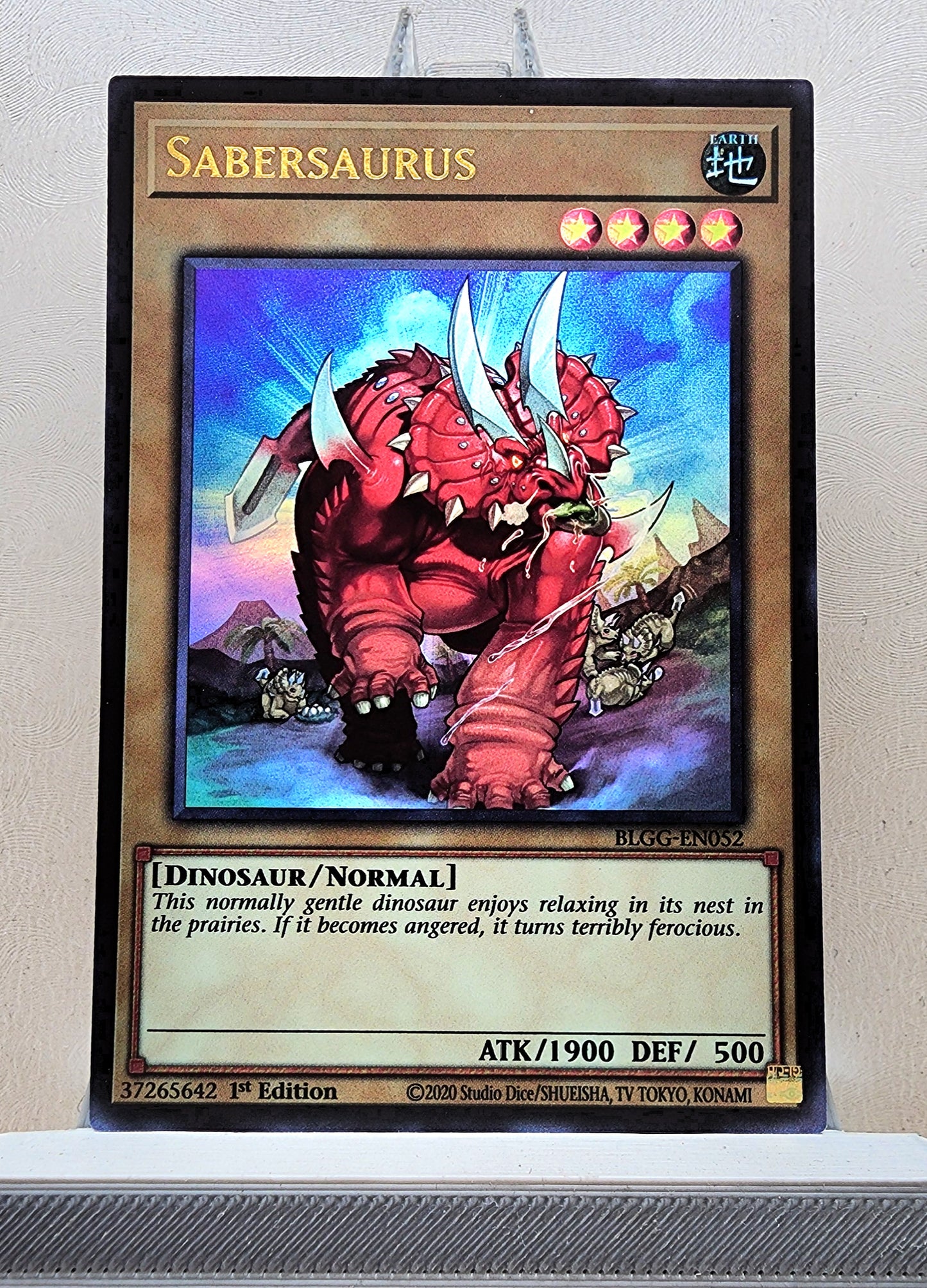 Yugioh! 1x Sabersaurus (BLGG - Ultra Rare) 1st Edition