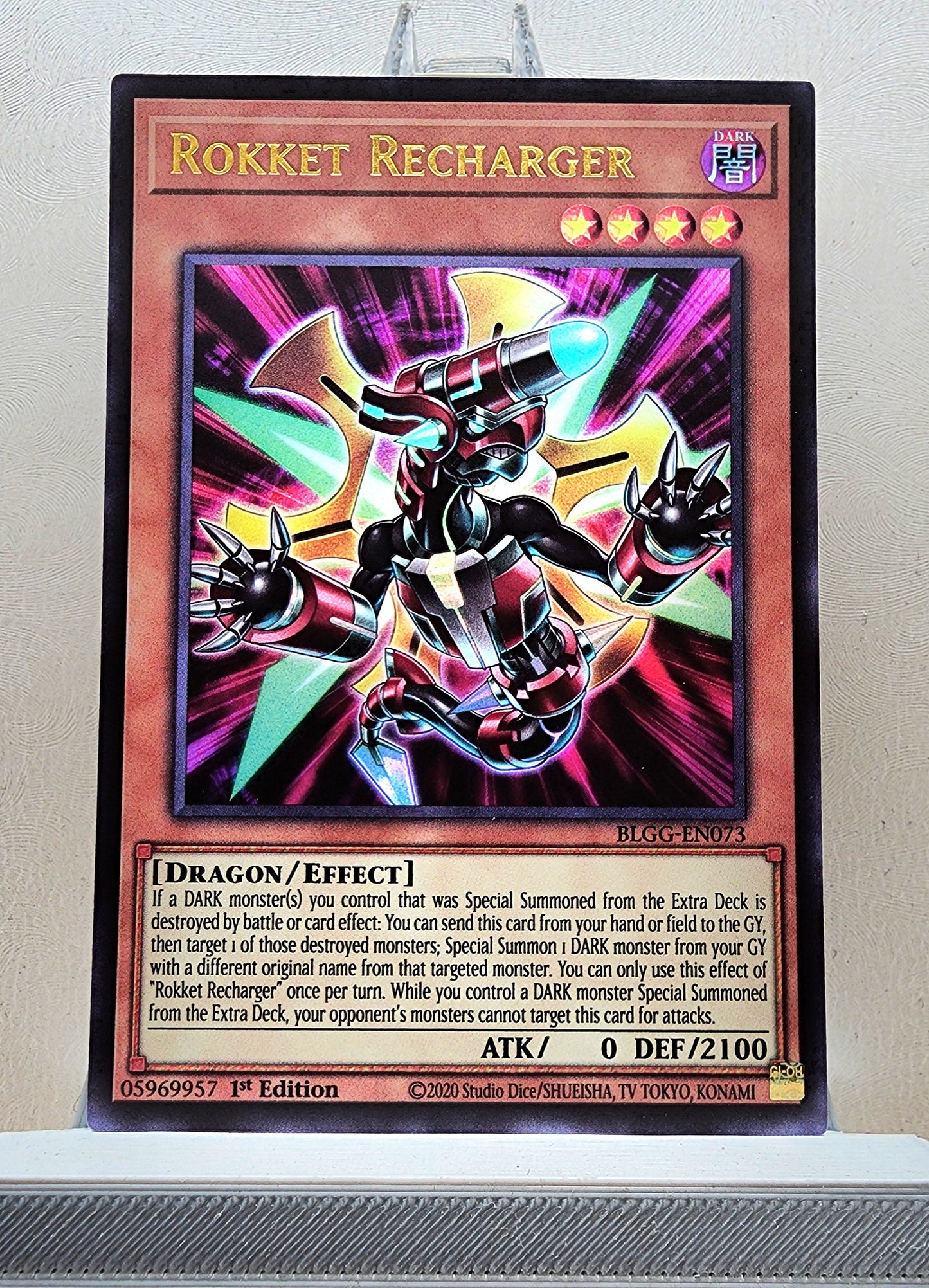 Yugioh! 1x Rokket Recharger (BLGG - Ultra Rare) 1st Edition