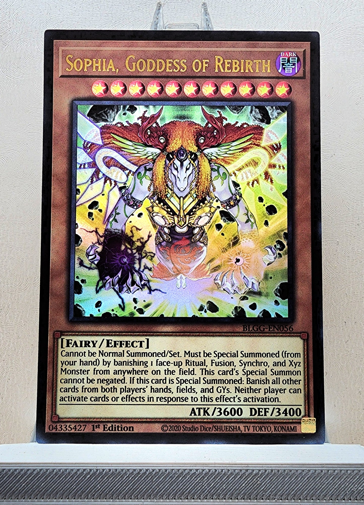 Yugioh! 1x Sophia, Goddess of Rebirth (BLGG - Ultra Rare) 1st Edition