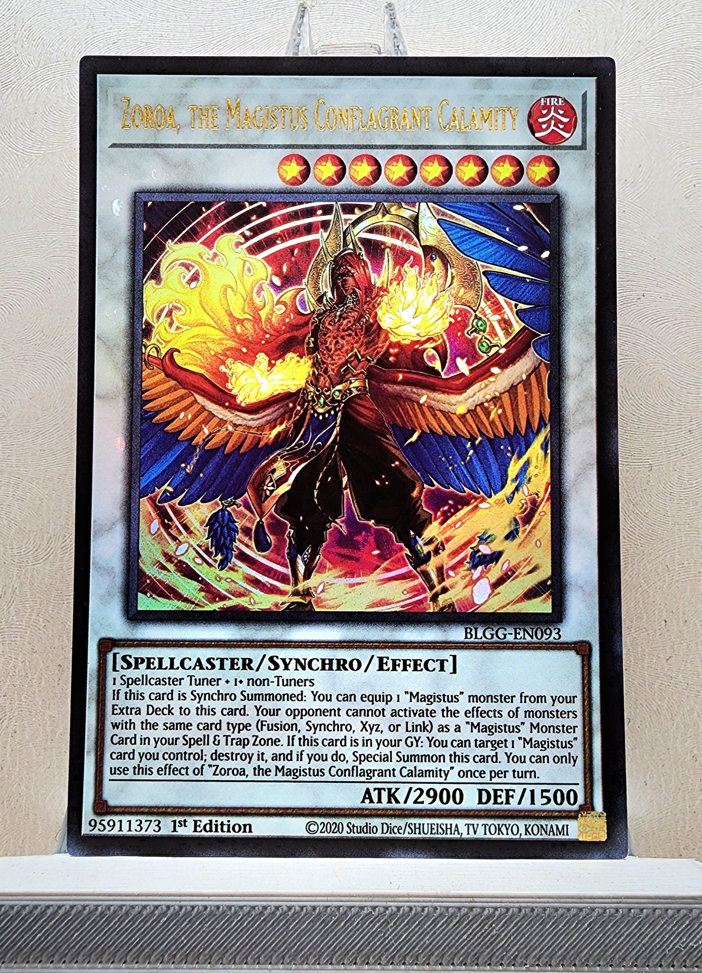 Yugioh! 1x Zoroa, the Magistus Conflagrant Calamity (BLGG - Ultra Rare) 1st Edition