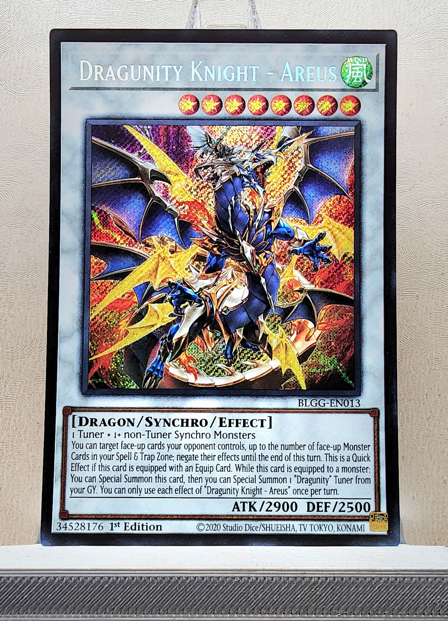 Yugioh! 1x Dragunity Knight - Areus (BLGG - Secret Rare) 1st Edition