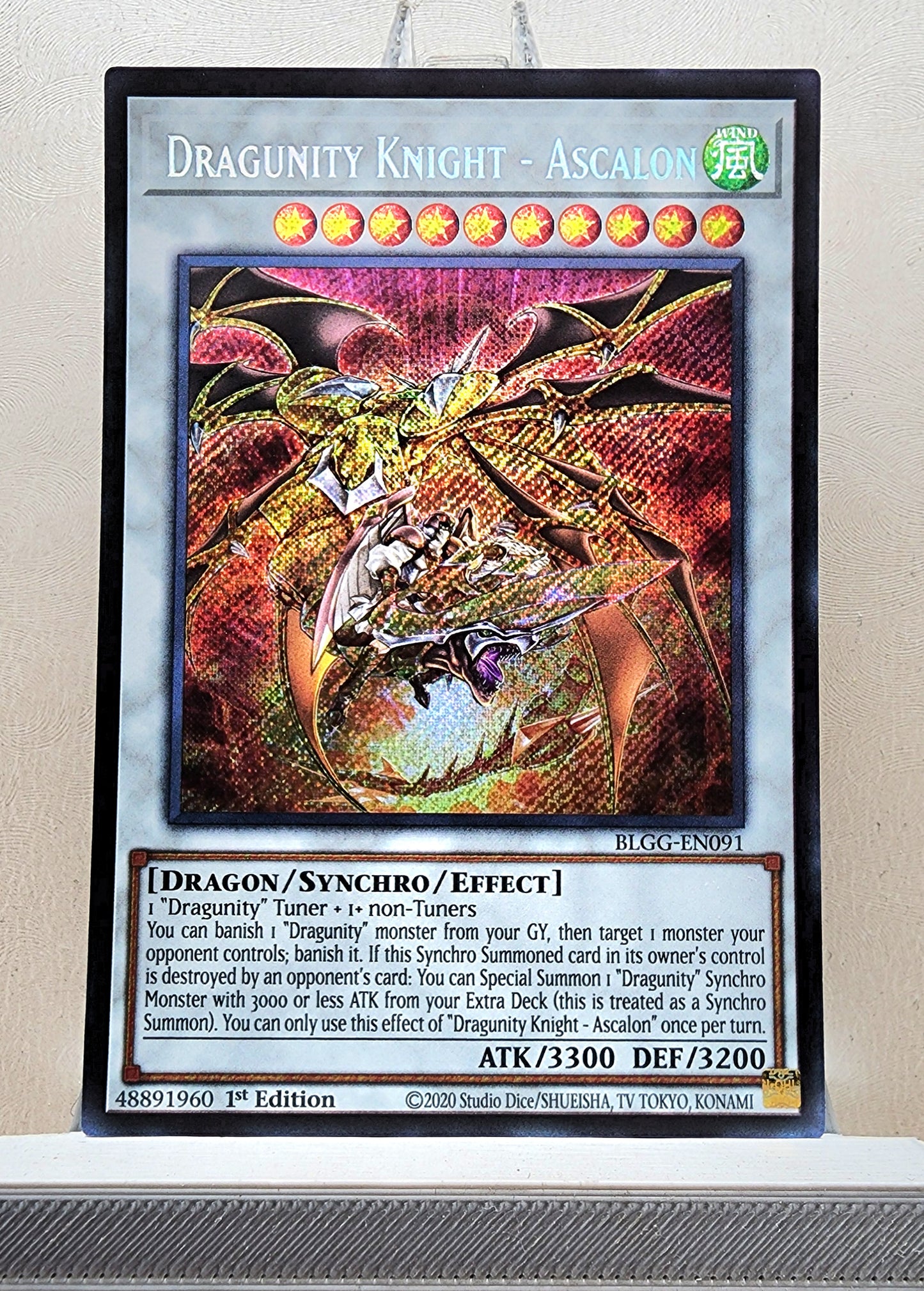 Yugioh! 1x Dragunity Knight - Ascalon (BLGG - Secret Rare) 1st Edition