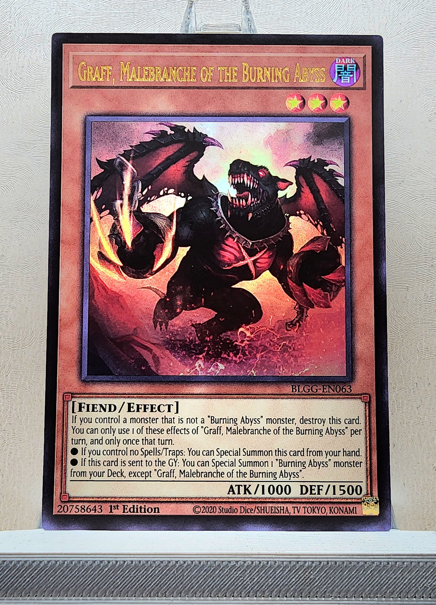 Yugioh! 1x Graff, Malebranche of the Burning Abyss (BLGG - Ultra Rare) 1st Edition