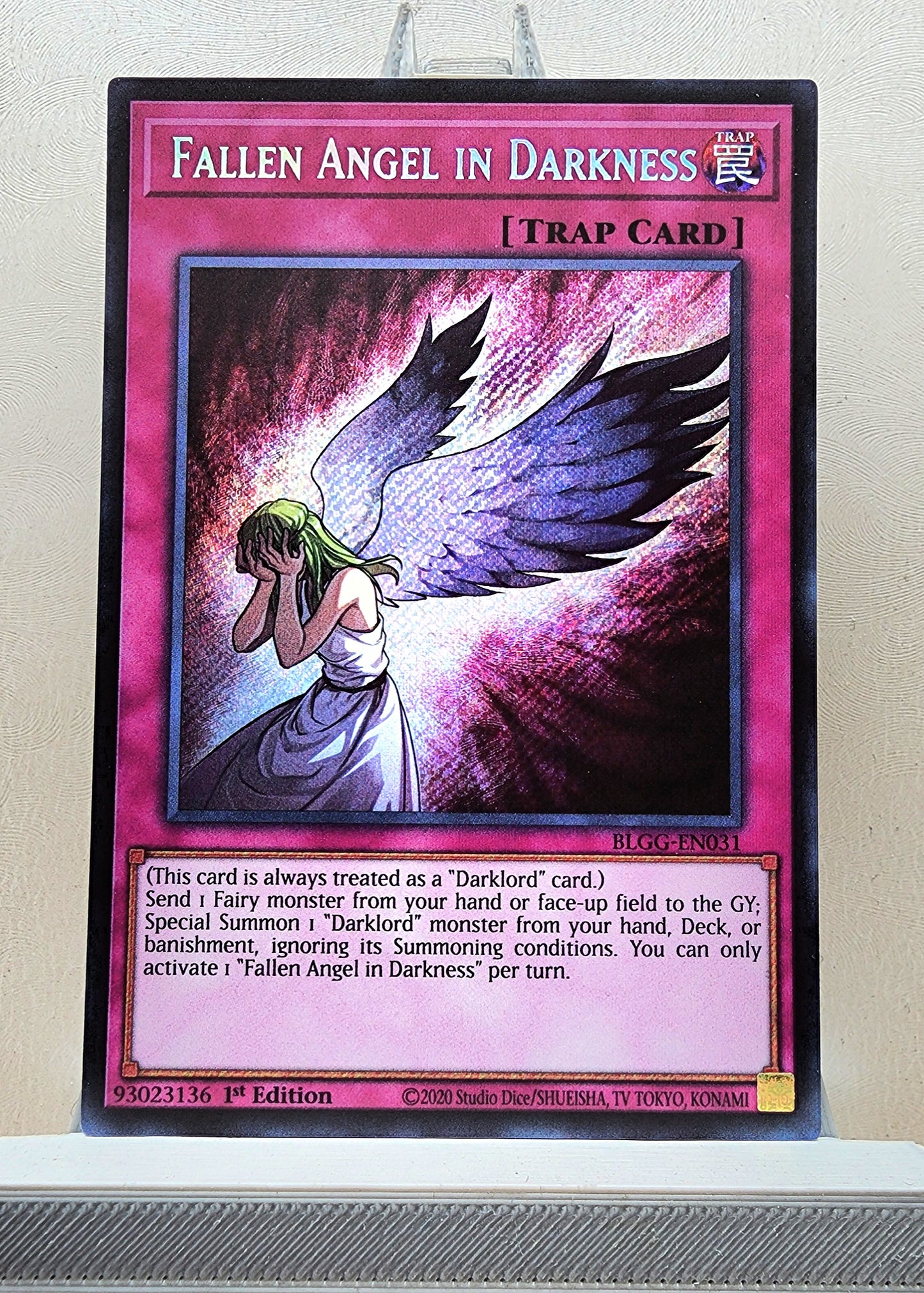 Yugioh! 1x Fallen Angel in Darkness (BLGG - Secret Rare) 1st Edition
