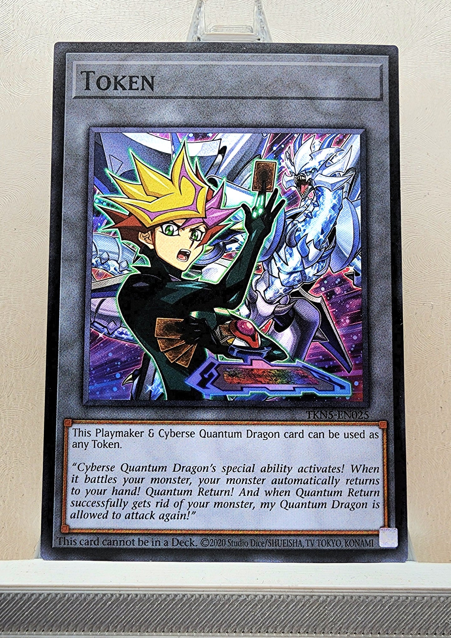 Yugioh! 1x Playmaker & Cyberse Quantum Dragon Token (TKN5-EN025 - Super Rare) Unli Edition