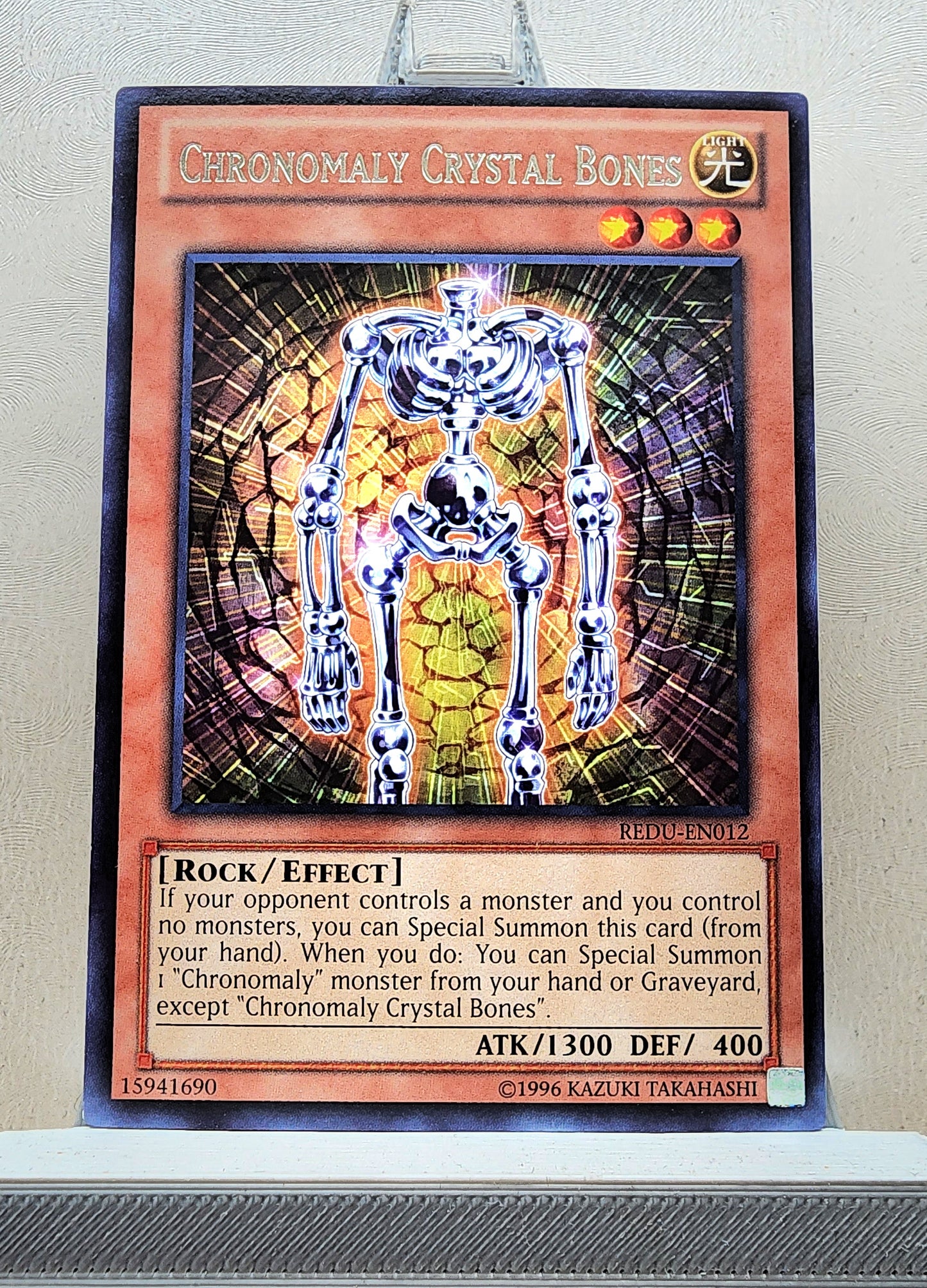 Yugioh! 1x Chronomaly Crystal Bones (REDU - Rare) Unli Edition