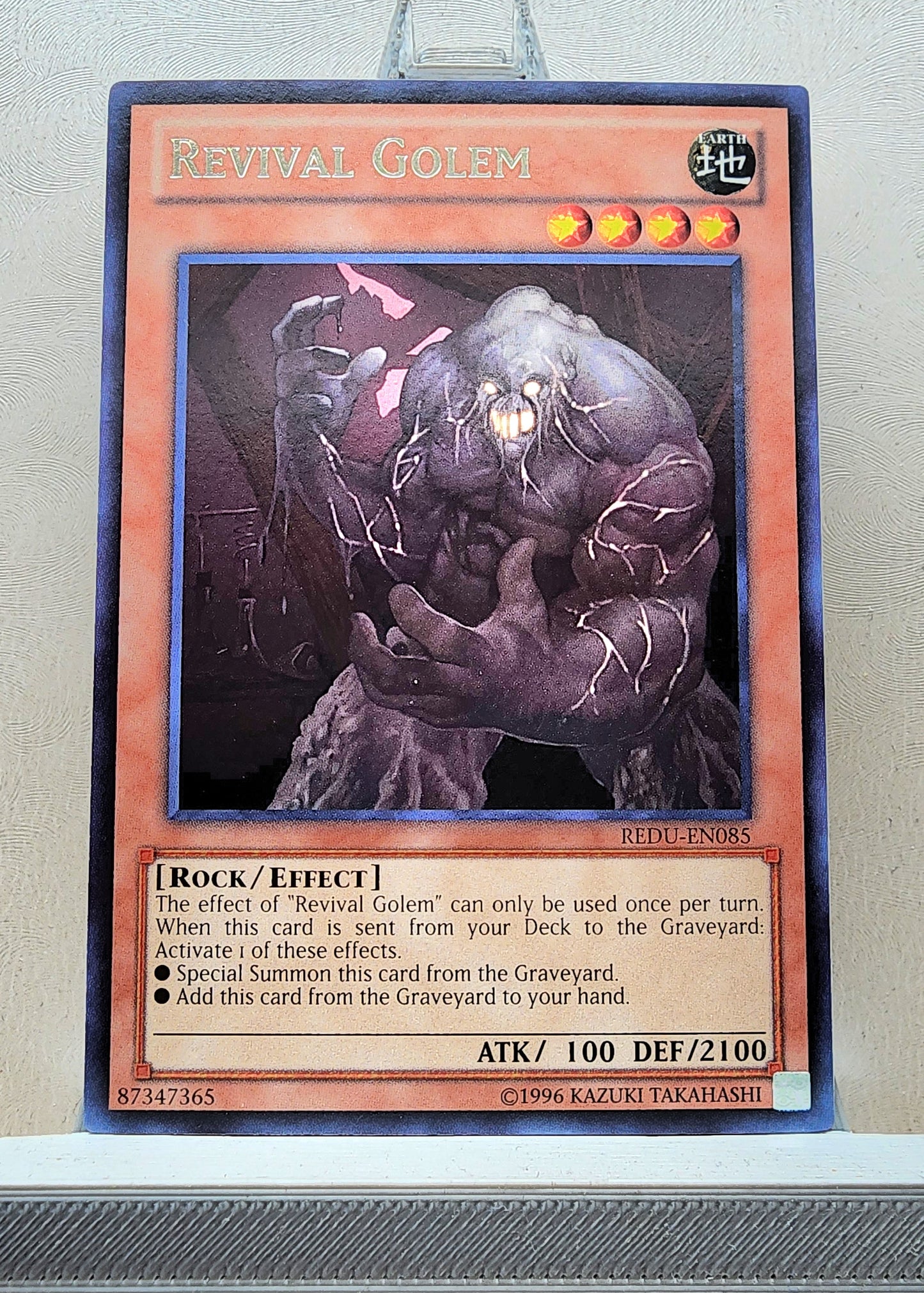Yugioh! 1x Revival Golem (REDU - Rare) 1st/Unli Edition