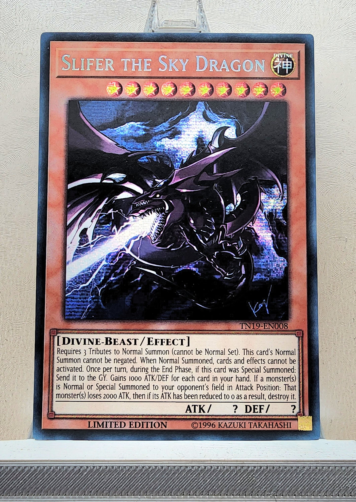 Yugioh! 1x Slifer the Sky Dragon (TN19 - Prismatic Secret Rare) Limited Edition