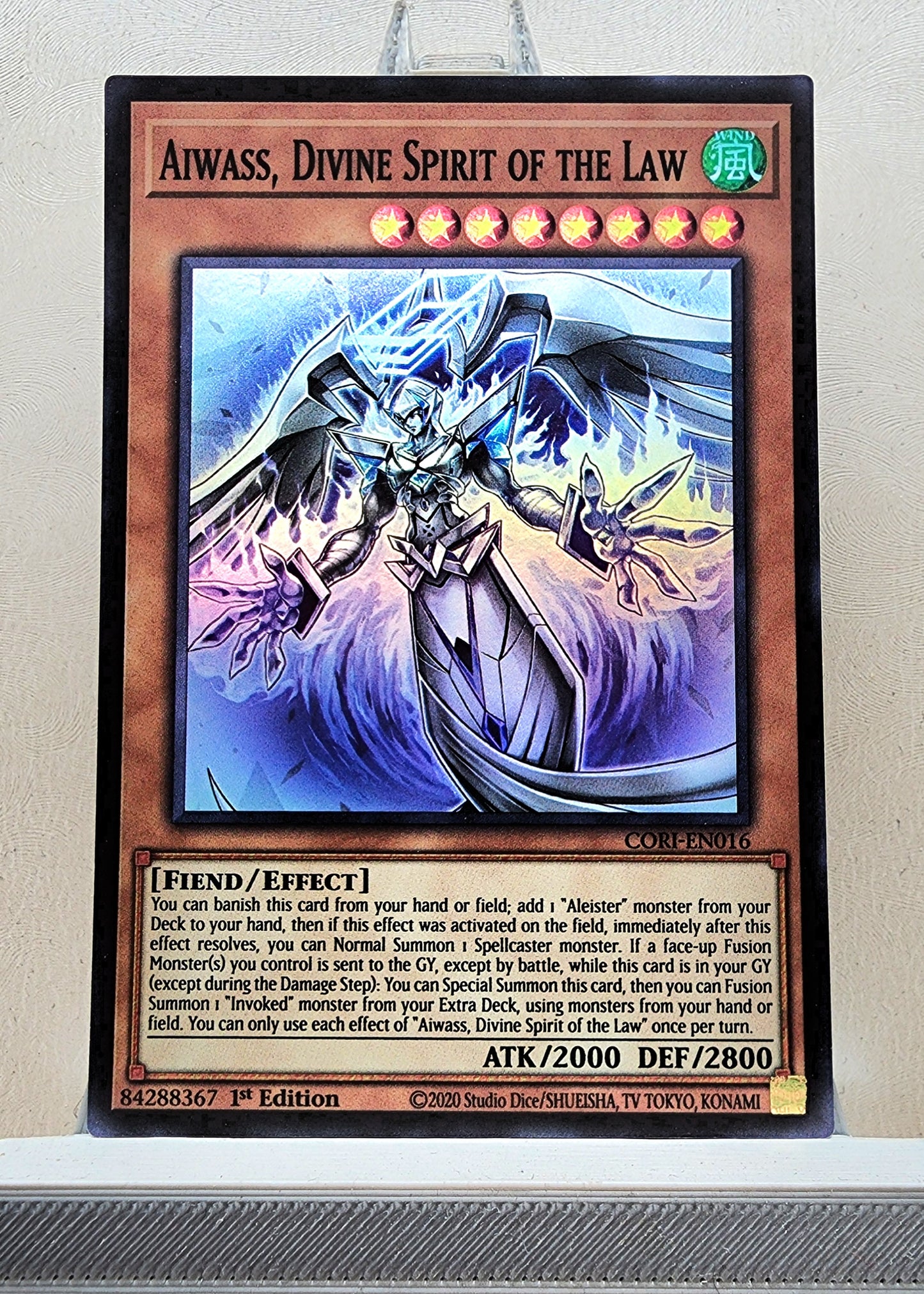 Yugioh! 1x Aiwass, Divine Spirit of the Law (CORI - Super Rare) 1st Edition