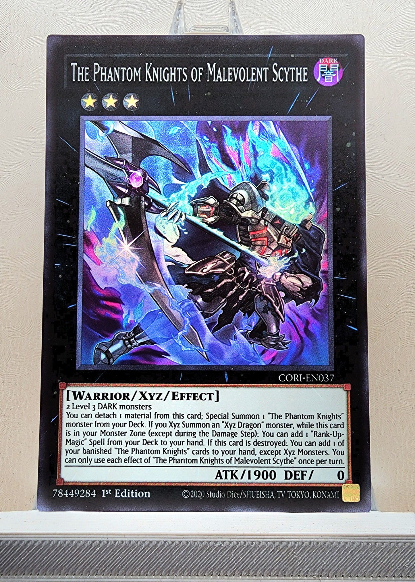 Yugioh! 1x The Phantom Knights of Malevolent Scythe (CORI - Super Rare) 1st Edition