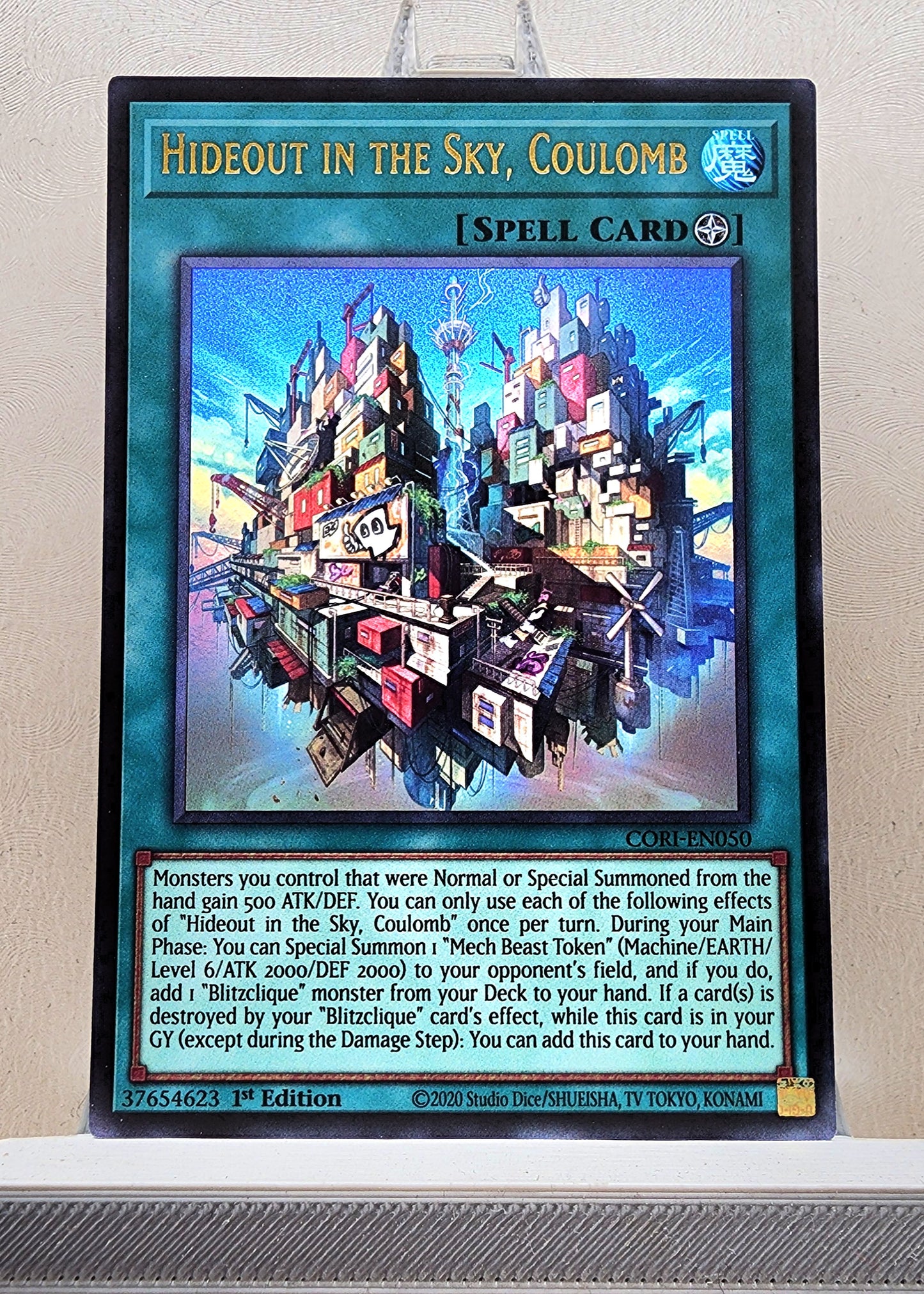Yugioh! 1x Hideout in the Sky, Coulomb (CORI - Ultra Rare) 1st Edition