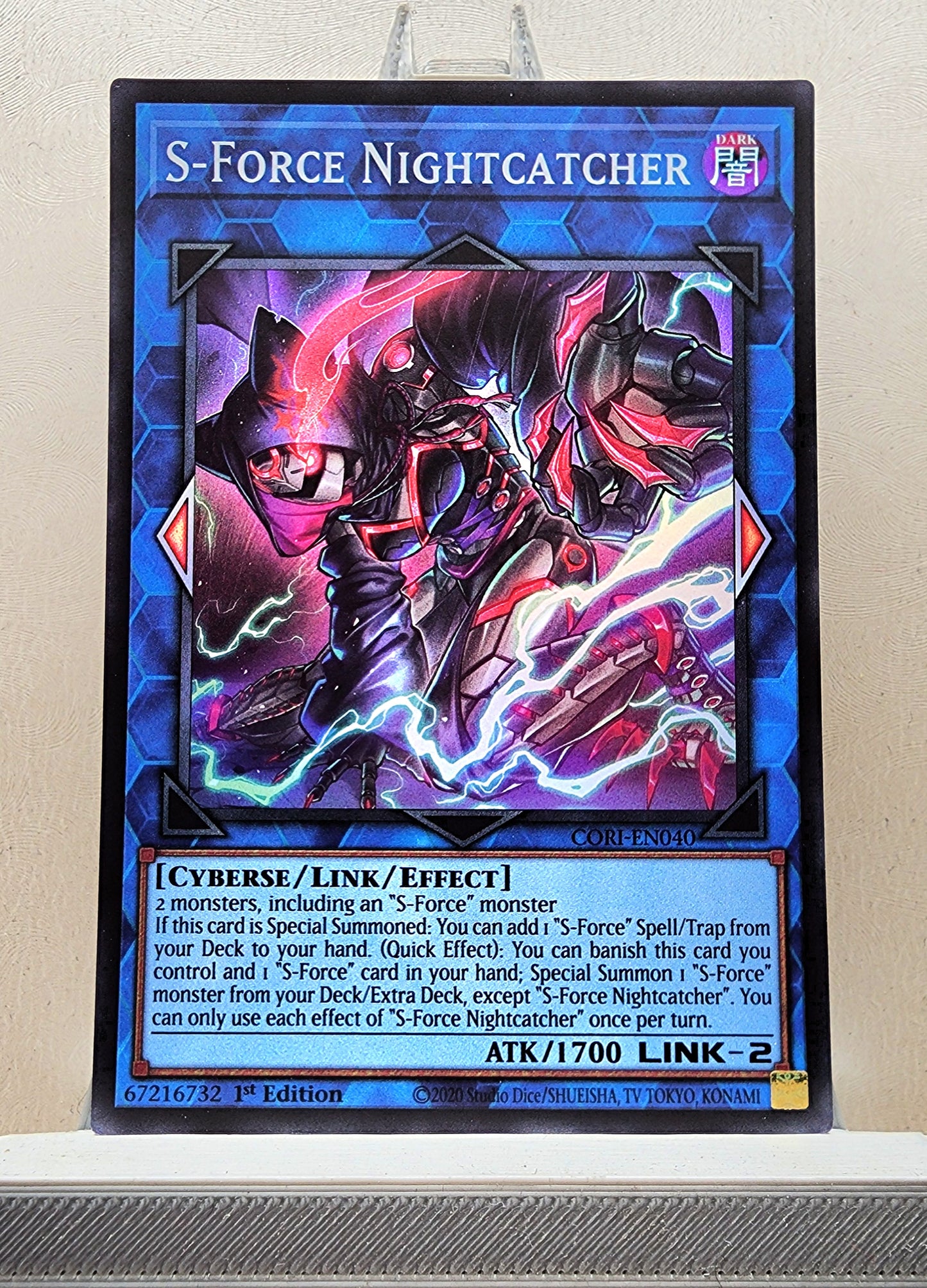 Yugioh! 1x S-Force Nightcatcher (CORI - Super Rare) 1st Edition
