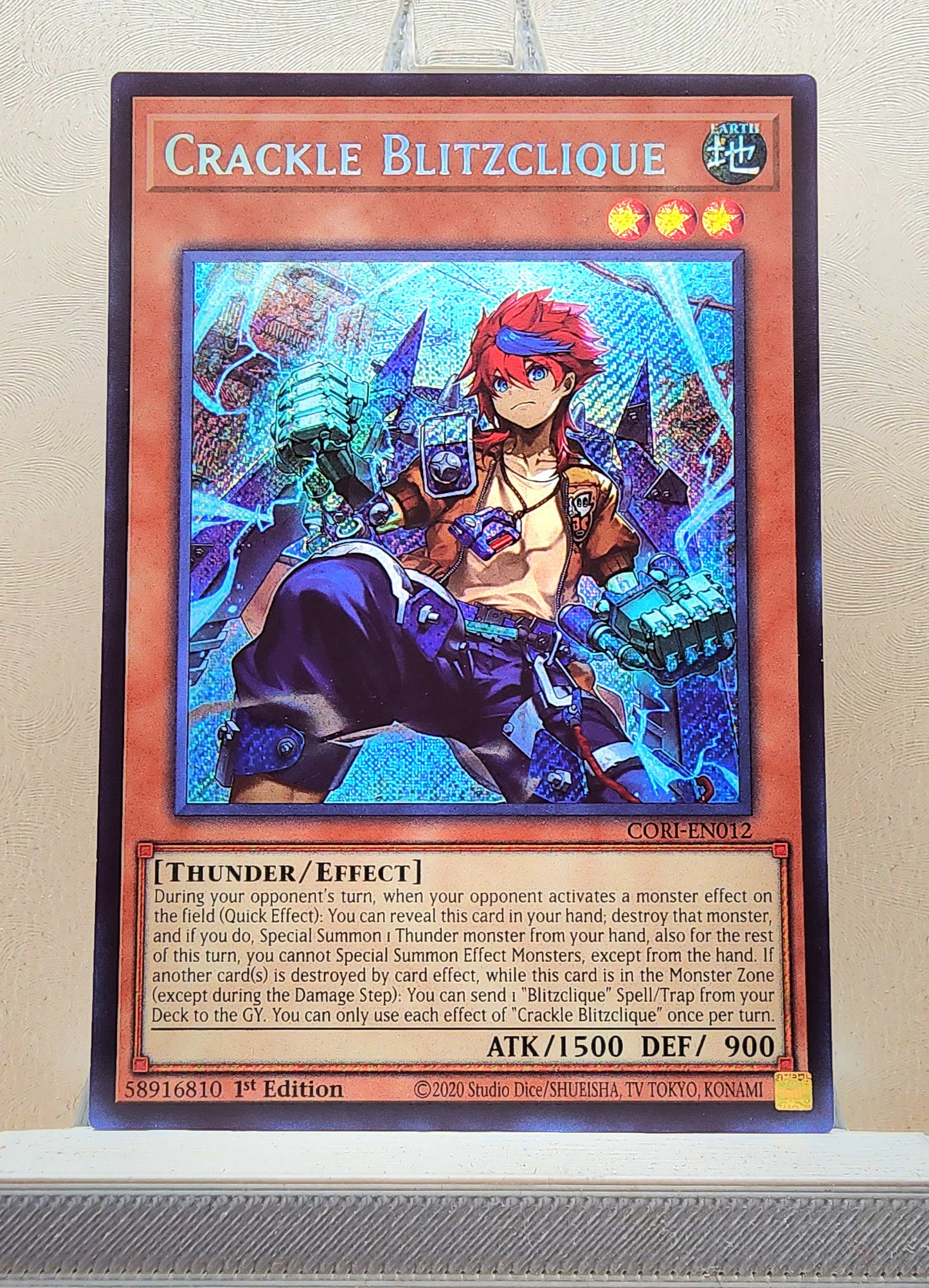 Yugioh! 1x Crackle Blitzclique (CORI - Secret Rare) 1st Edition