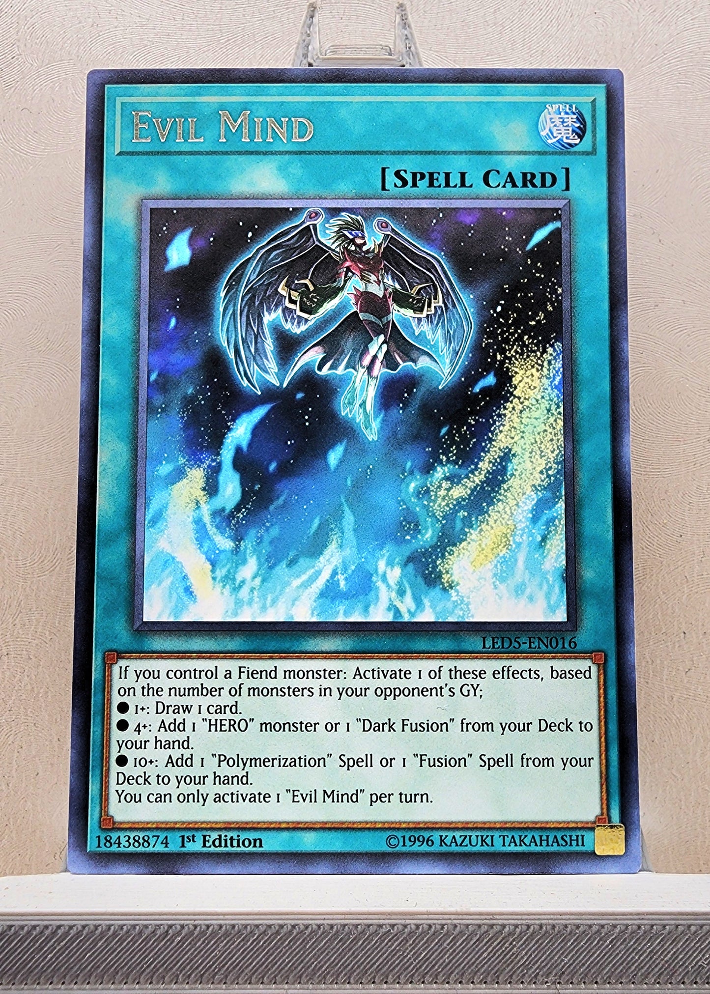 Yugioh! 1x Evil Mind (LED5 - Rare) 1st Edition