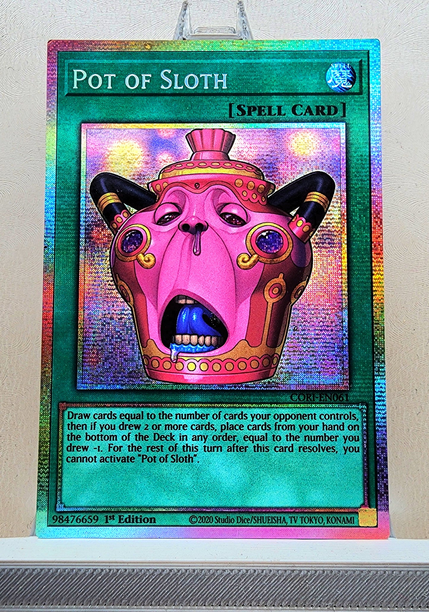 Yugioh! 1x Pot of Sloth (CORI - Starlight Rare) 1st Edition