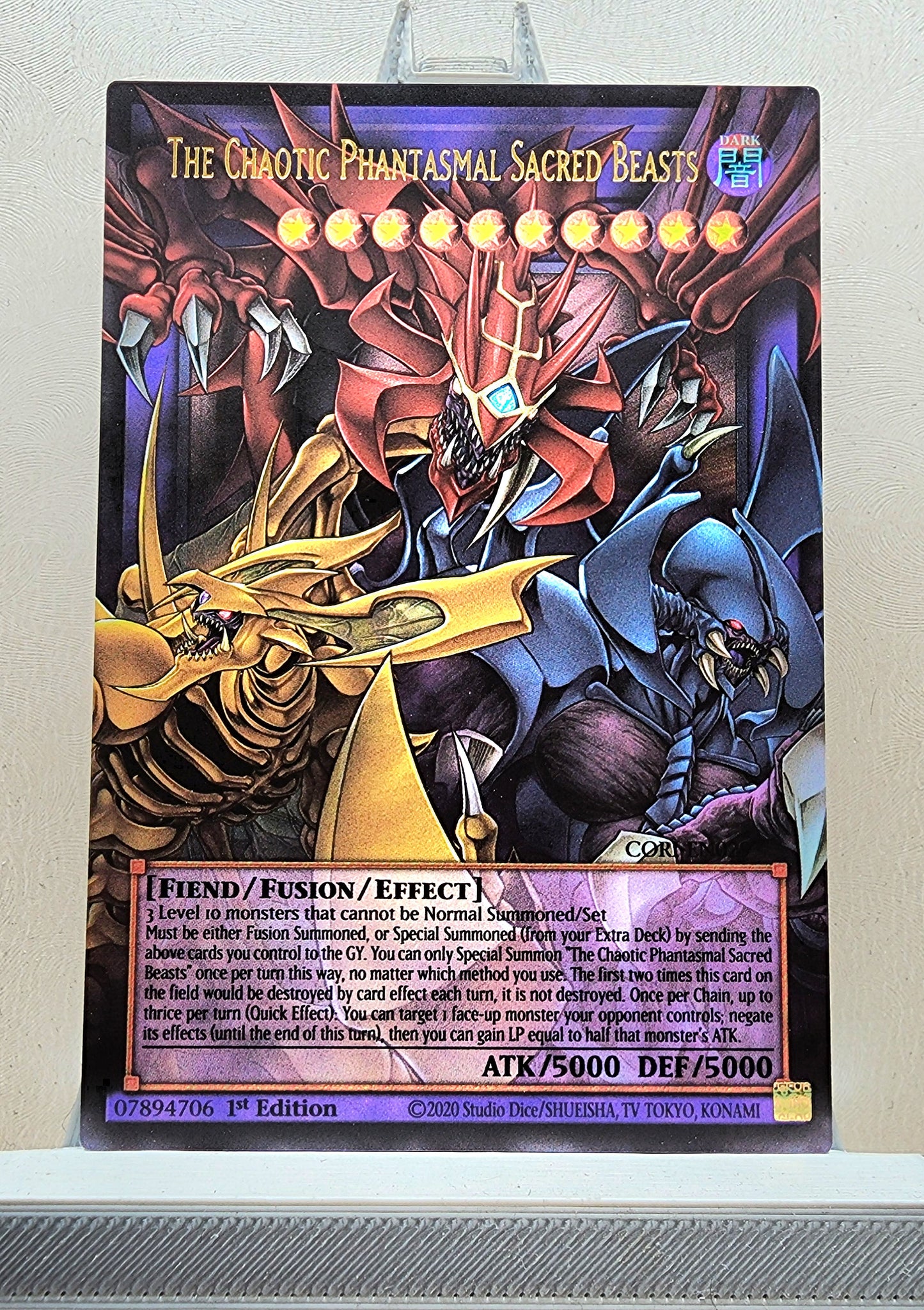 Yugioh! 1x The Chaotic Phantasmal Sacred Beasts Extended Art (CORI - Ultra Rare) 1st Edition