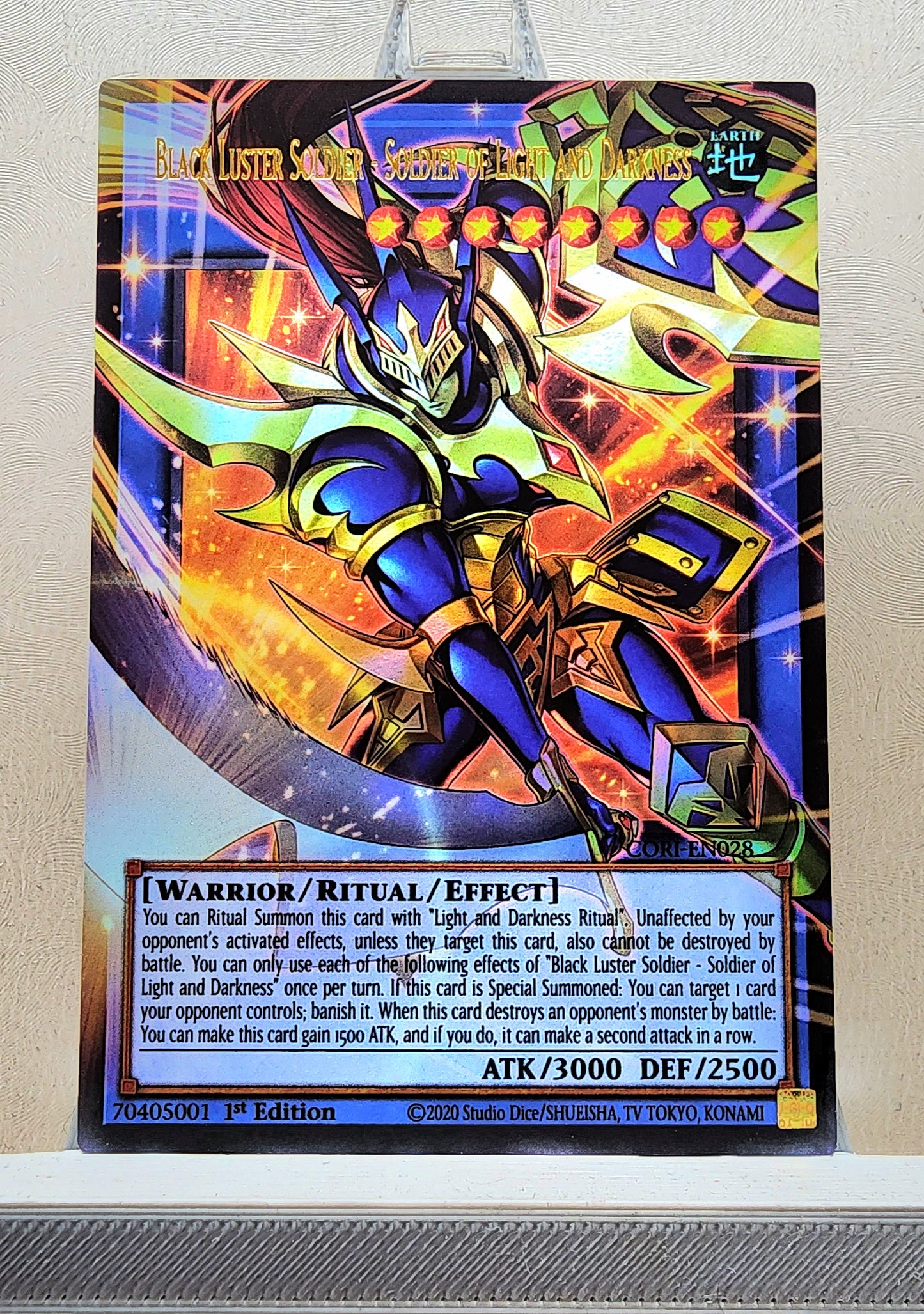 Yugioh! 1x Black Luster Soldier - Soldier of Light and Darkness Extended Art (CORI - Ultra Rare) 1st Edition