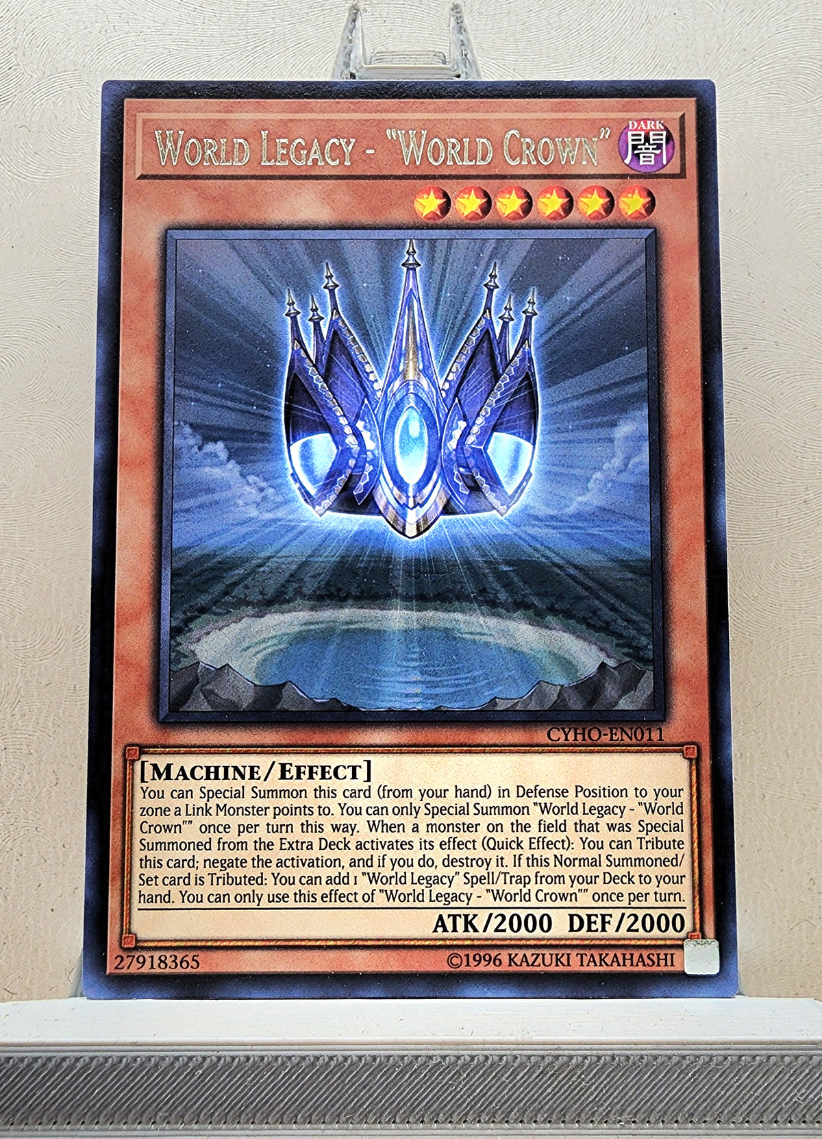 Yugioh! 1x World Legacy - World Crown (CYHO - Rare) 1st/Unli Edition