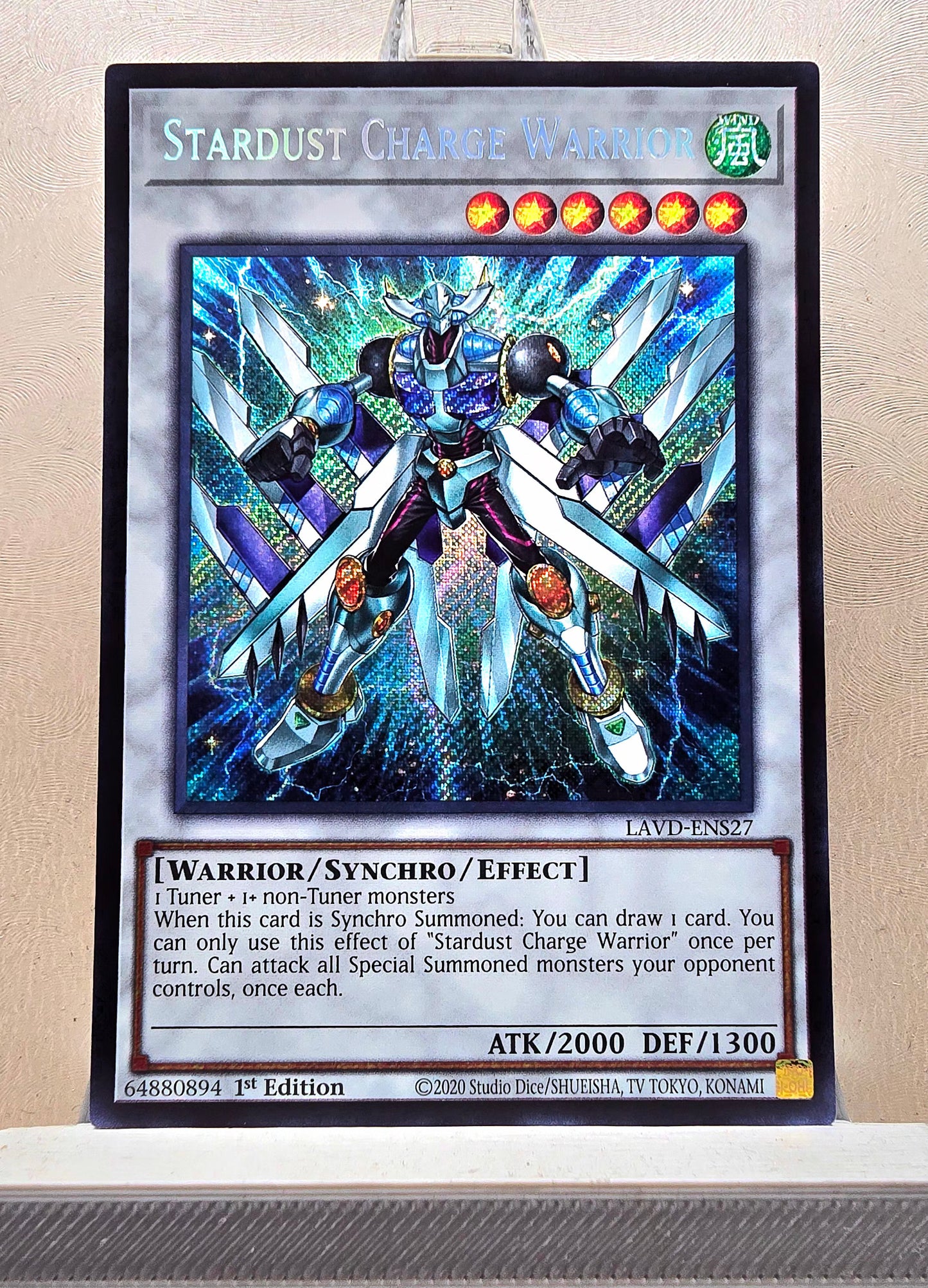 Yugioh! 1x Stardust Charge Warrior (LAVD - Secret Rare) 1st Edition