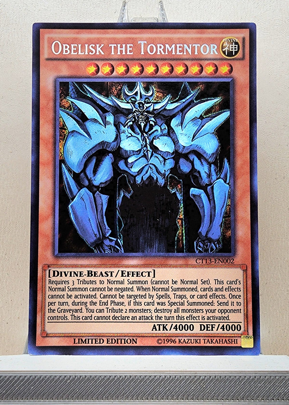 Yugioh! 1x Obelisk the Tormentor (CT13 - Secret Rare) Limited Edition