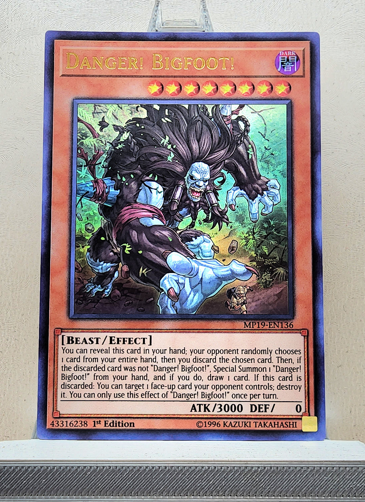 Yugioh! 1x Danger Bigfoot (MP19 - Ultra Rare) 1st Edition