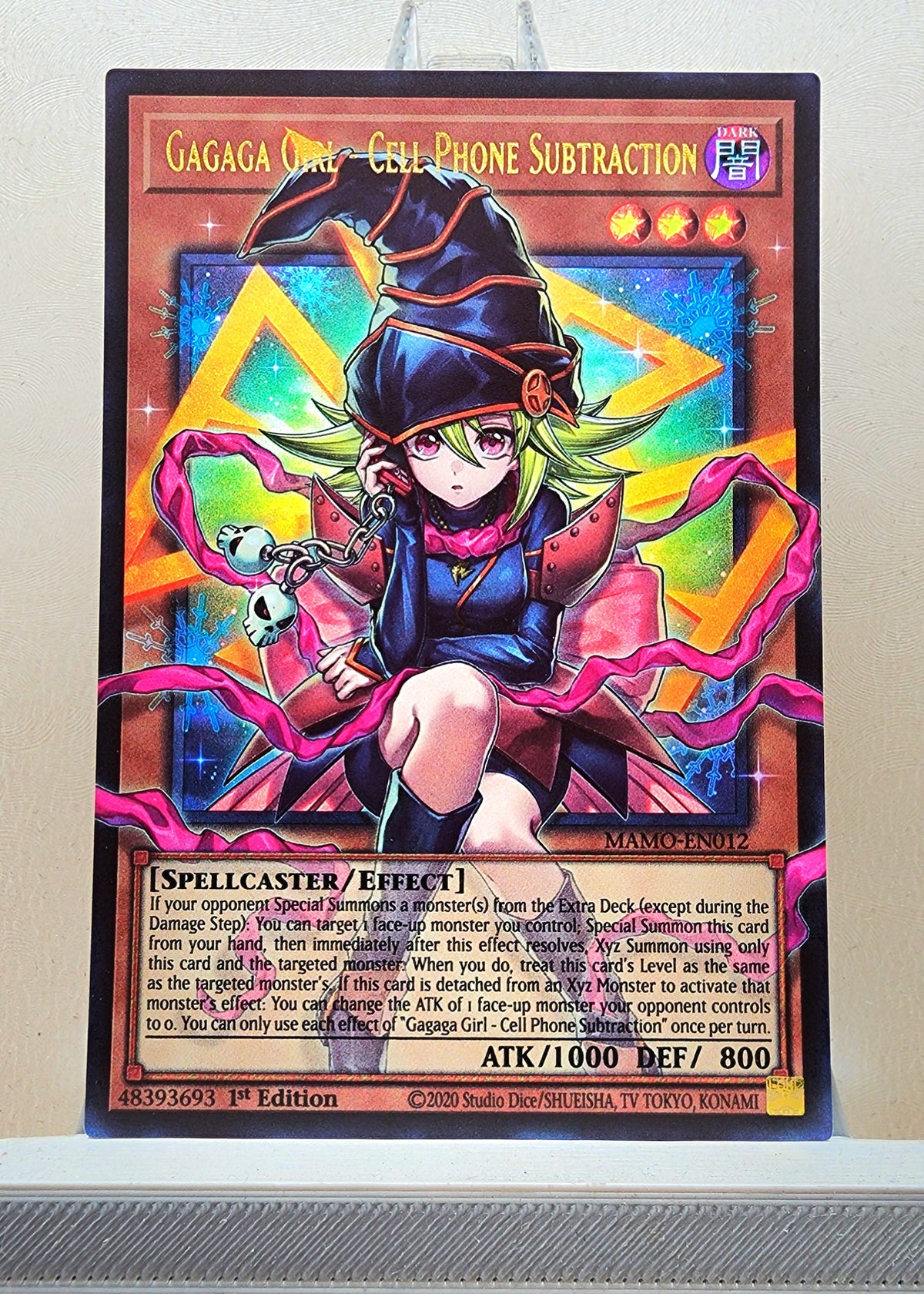 Yugioh! 1x Gagaga Girl - Cell Phone Subtraction Extended Art (MAMO - Ultra Rare) 1st Edition