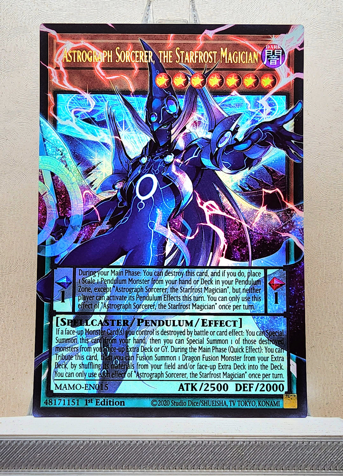 Yugioh! 1x Astrograph Sorcerer, the Starfrost Magician Extended Art (MAMO - Ultra Rare) 1st Edition