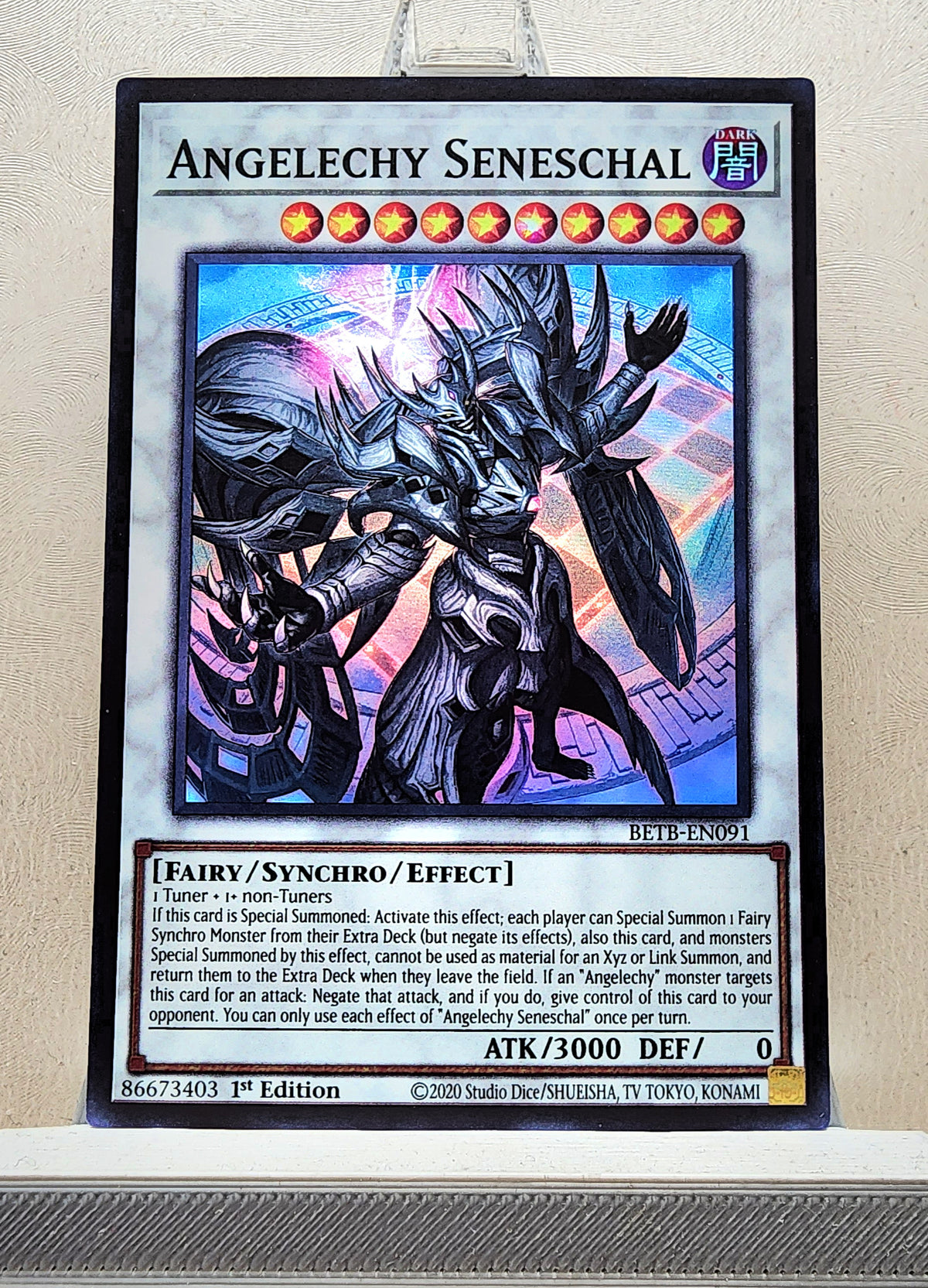 Yugioh! 1x Angelechy Seneschal (BETB - Super Rare) 1st Edition