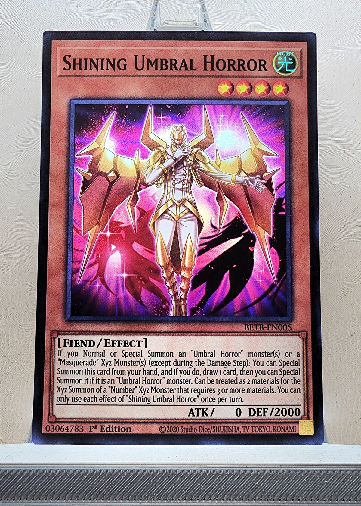 Yugioh! 1x Shining Umbral Horror (BETB - Super Rare) 1st Edition