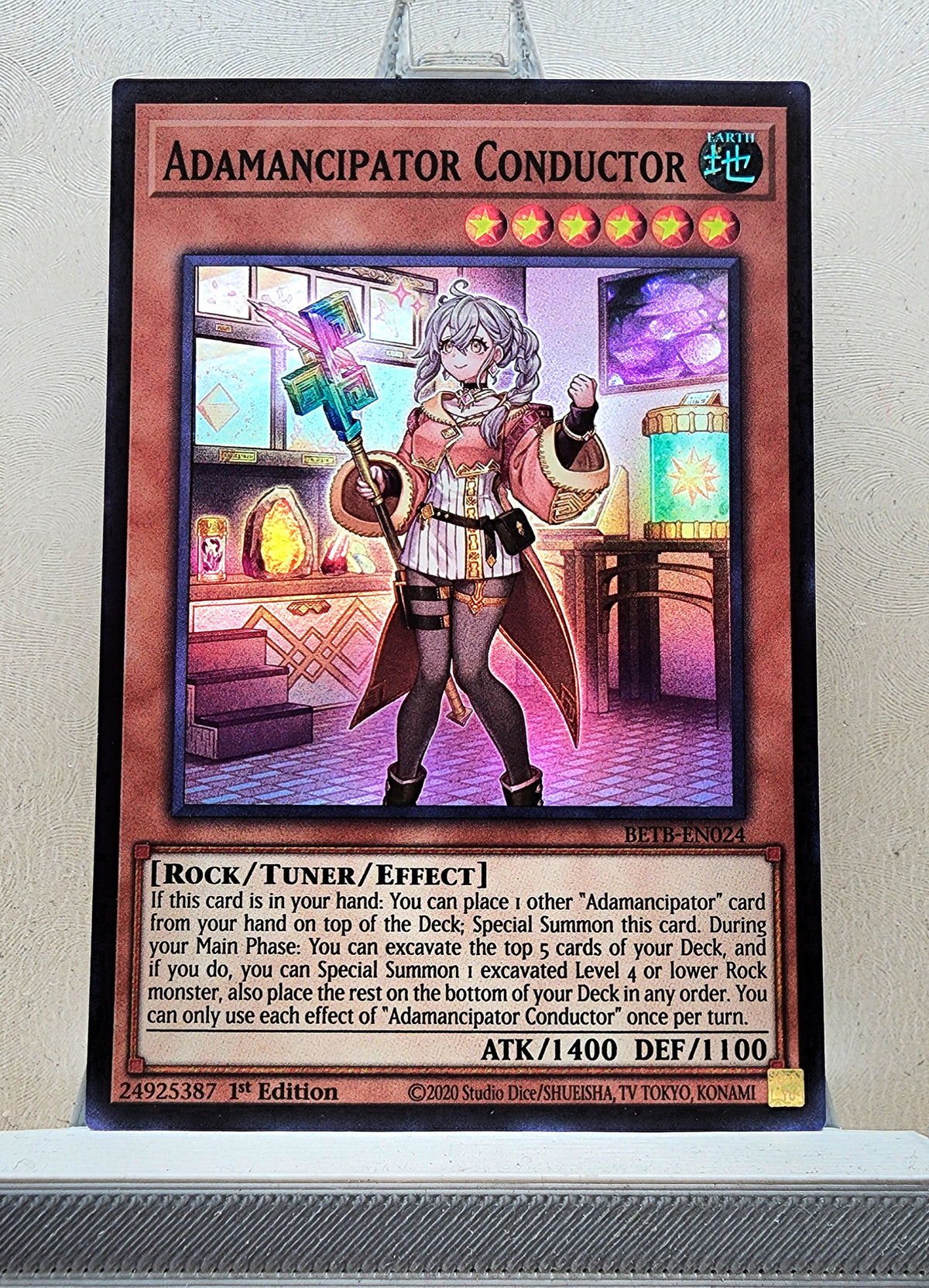 Yugioh! 1x Adamancipator Conductor (BETB - Super Rare) 1st Edition